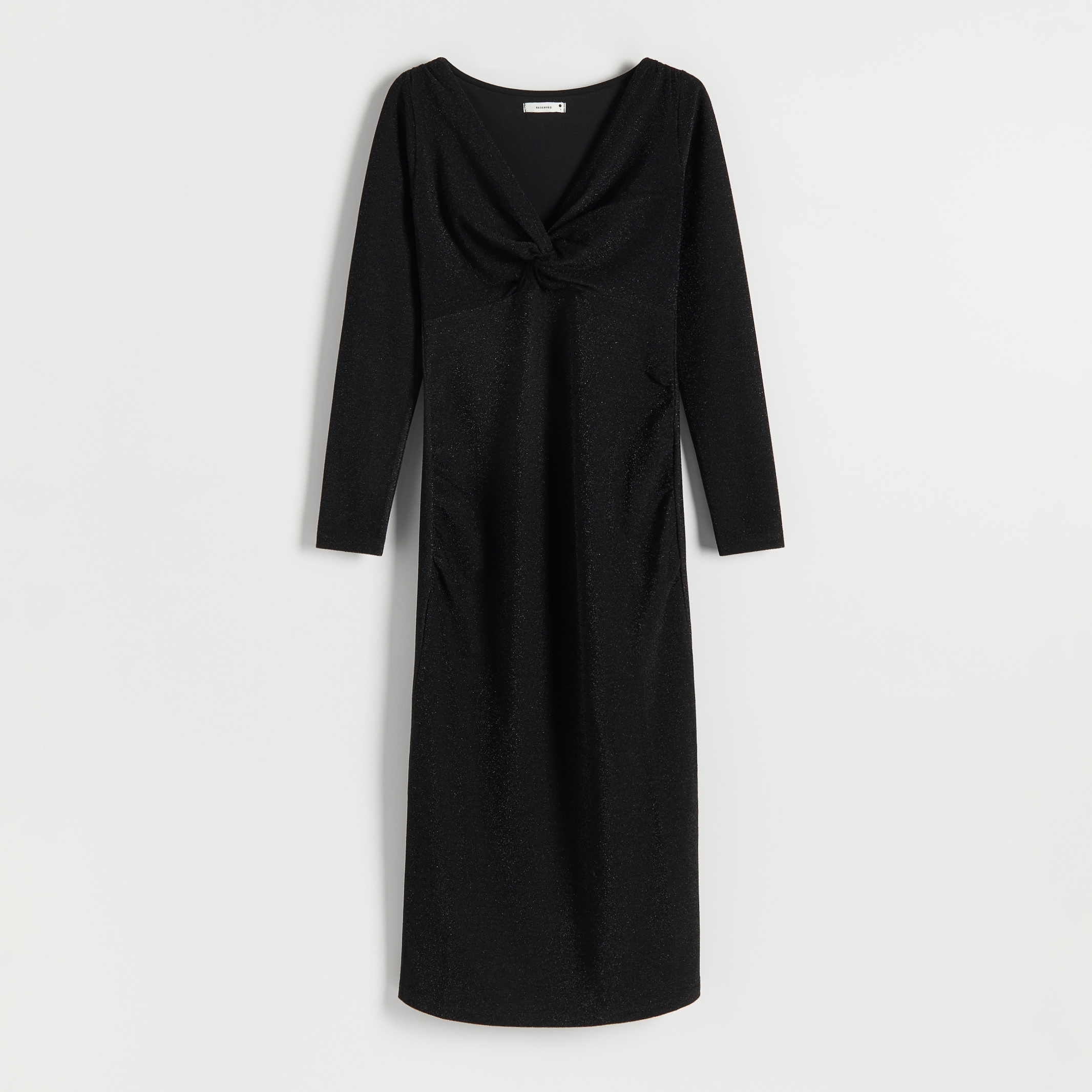 E-shop Reserved - Šaty s metalickými niťami - Čierna