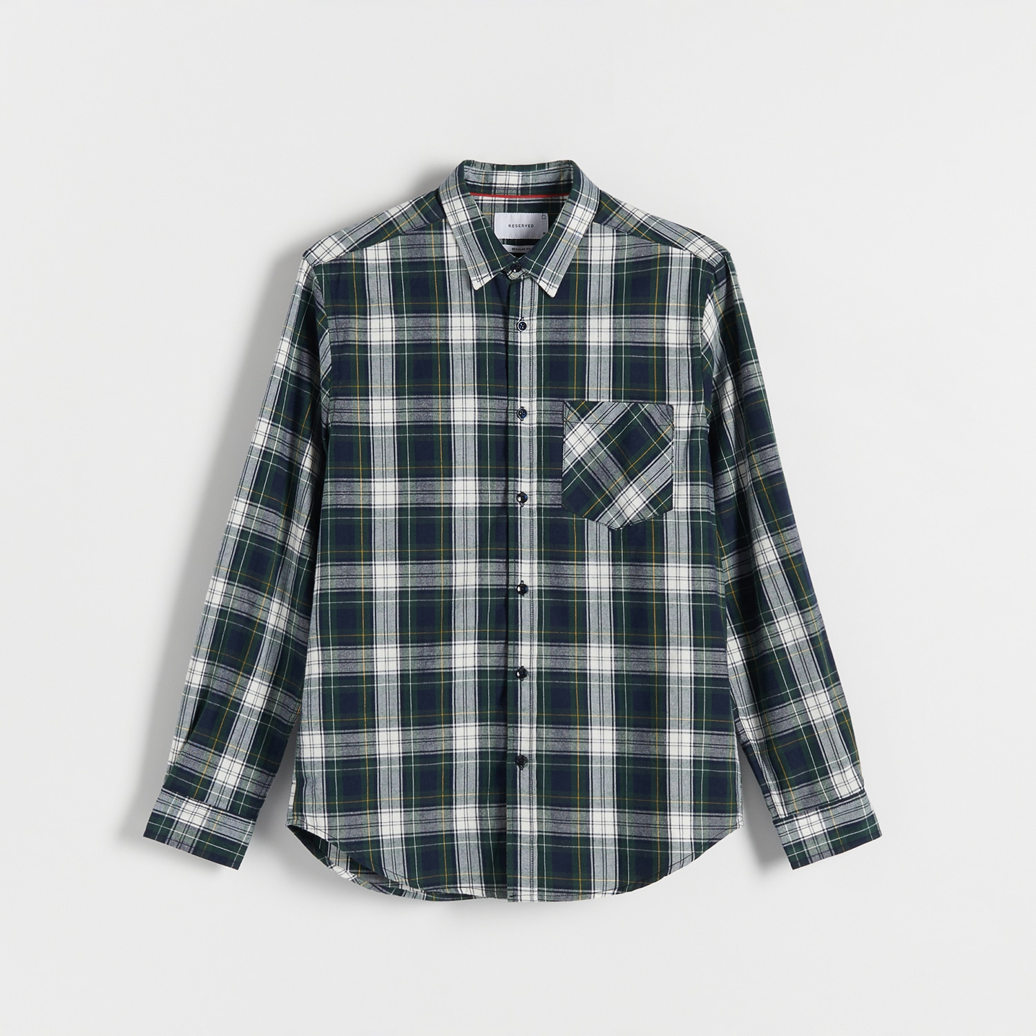 E-shop Reserved - Károvaná košeľa regular fit - Khaki