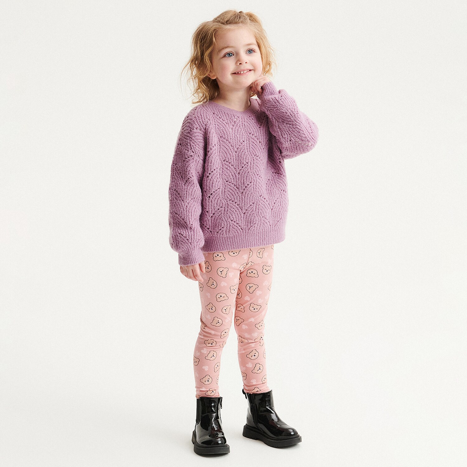 Reserved – Colanți cu model – Roz baby imagine noua 2022