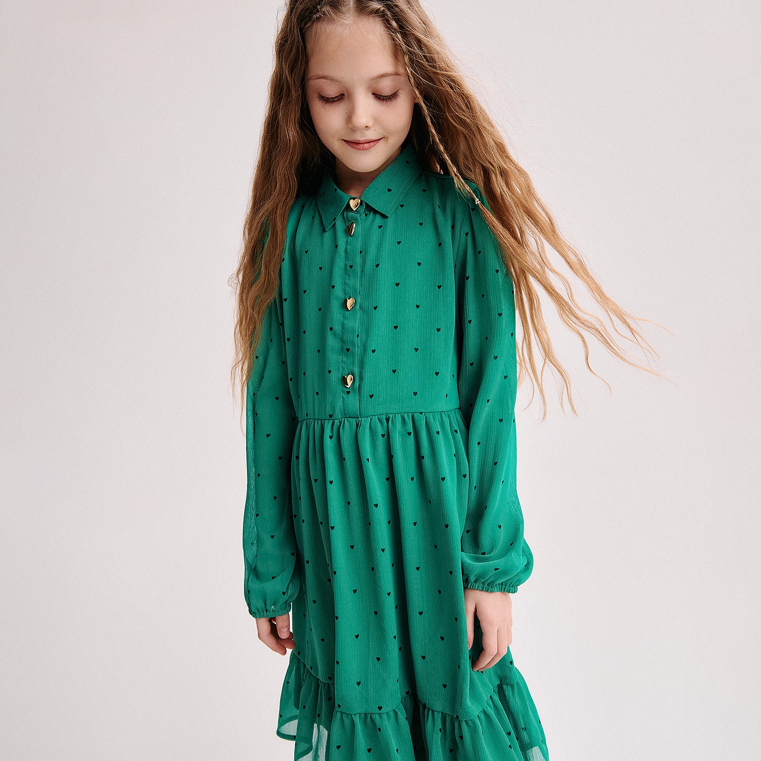Reserved – Girls` dress – Verde dress imagine noua 2022