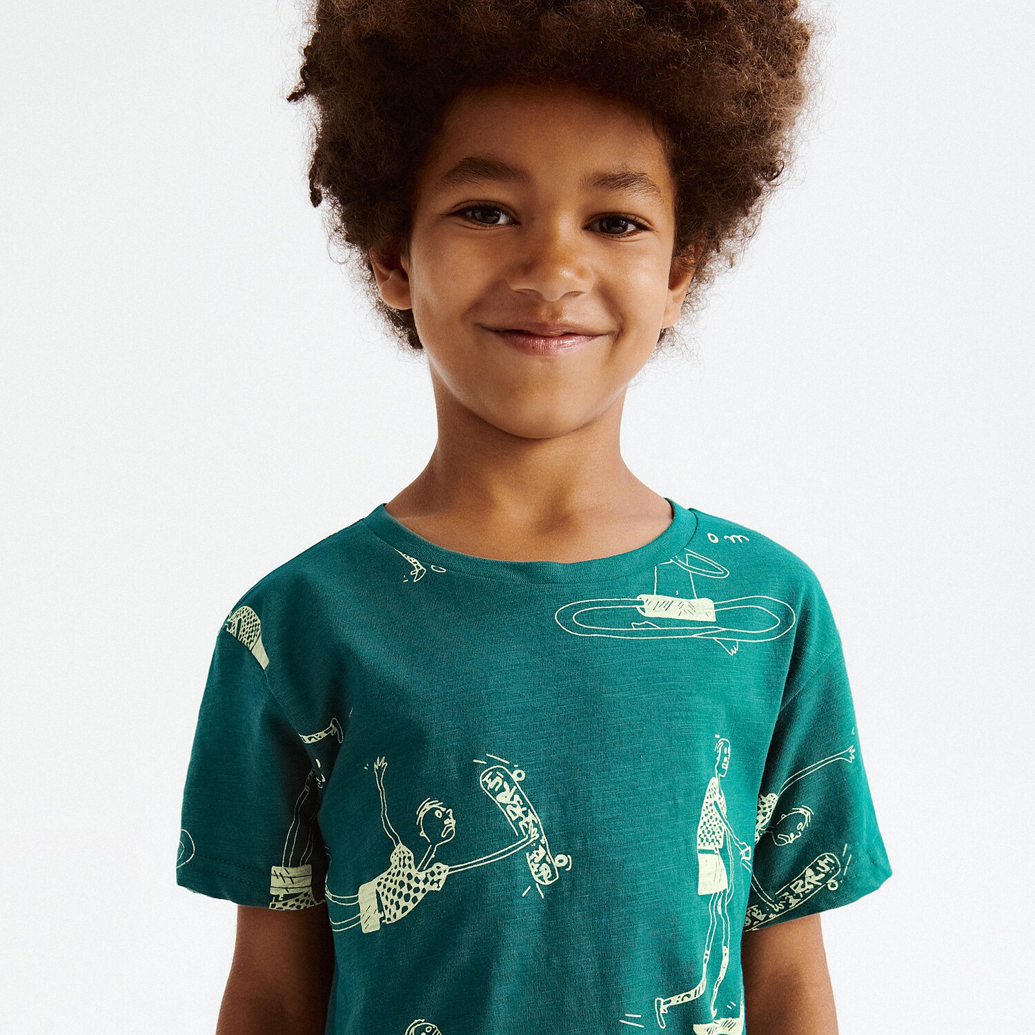 Reserved – T-shirt cu imprimeu – Turcoaz Boy imagine noua 2022