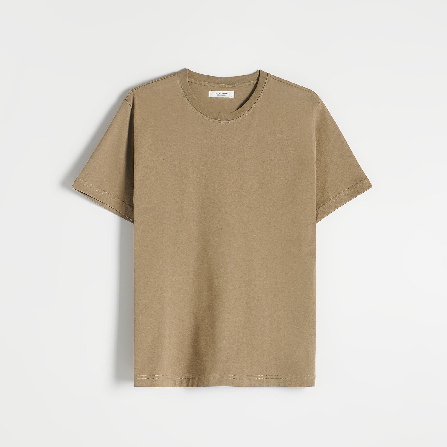 Reserved – Tricou regular – Kaki clothes imagine noua 2022