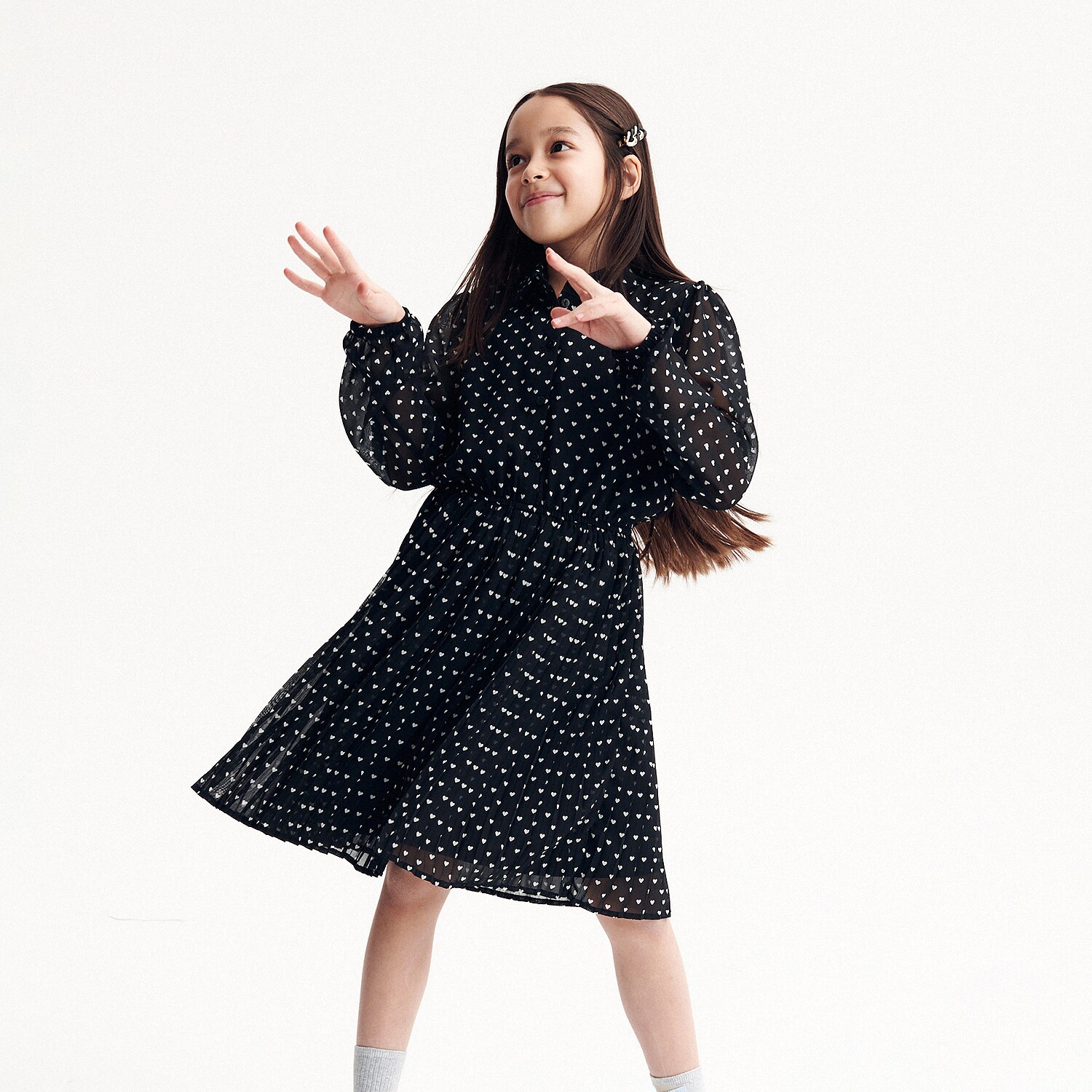 Reserved – Rochie plisată în partea de jos – Negru dresses imagine noua 2022