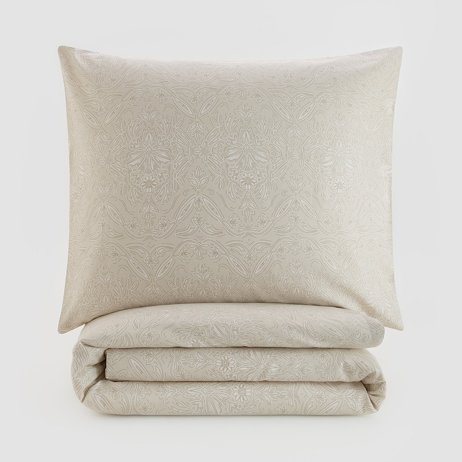 E-shop Reserved - Vzorovaná bavlnená posteľná súprava - Béžová