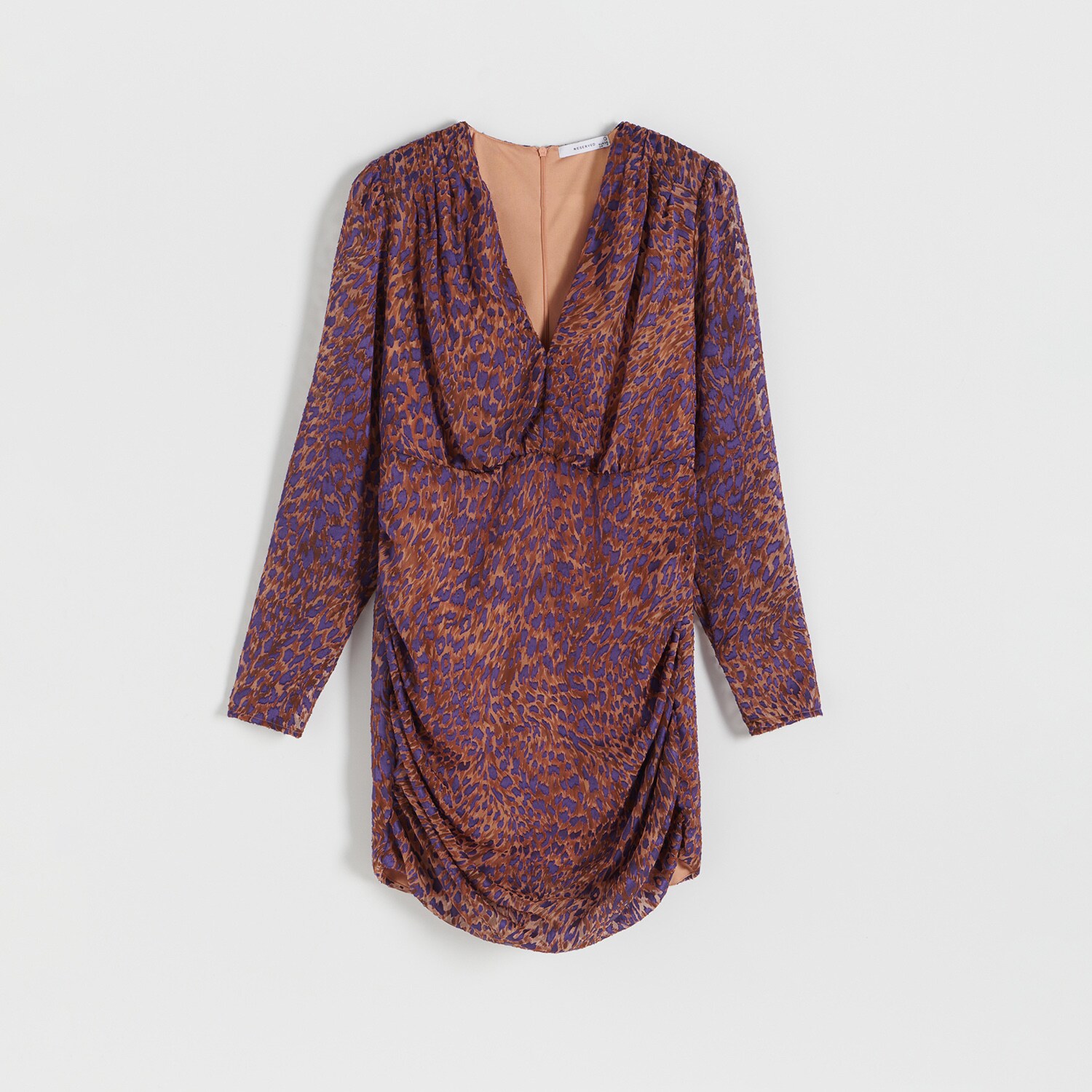 Reserved – Rochie cu imprimeu – Violet clothes imagine noua 2022
