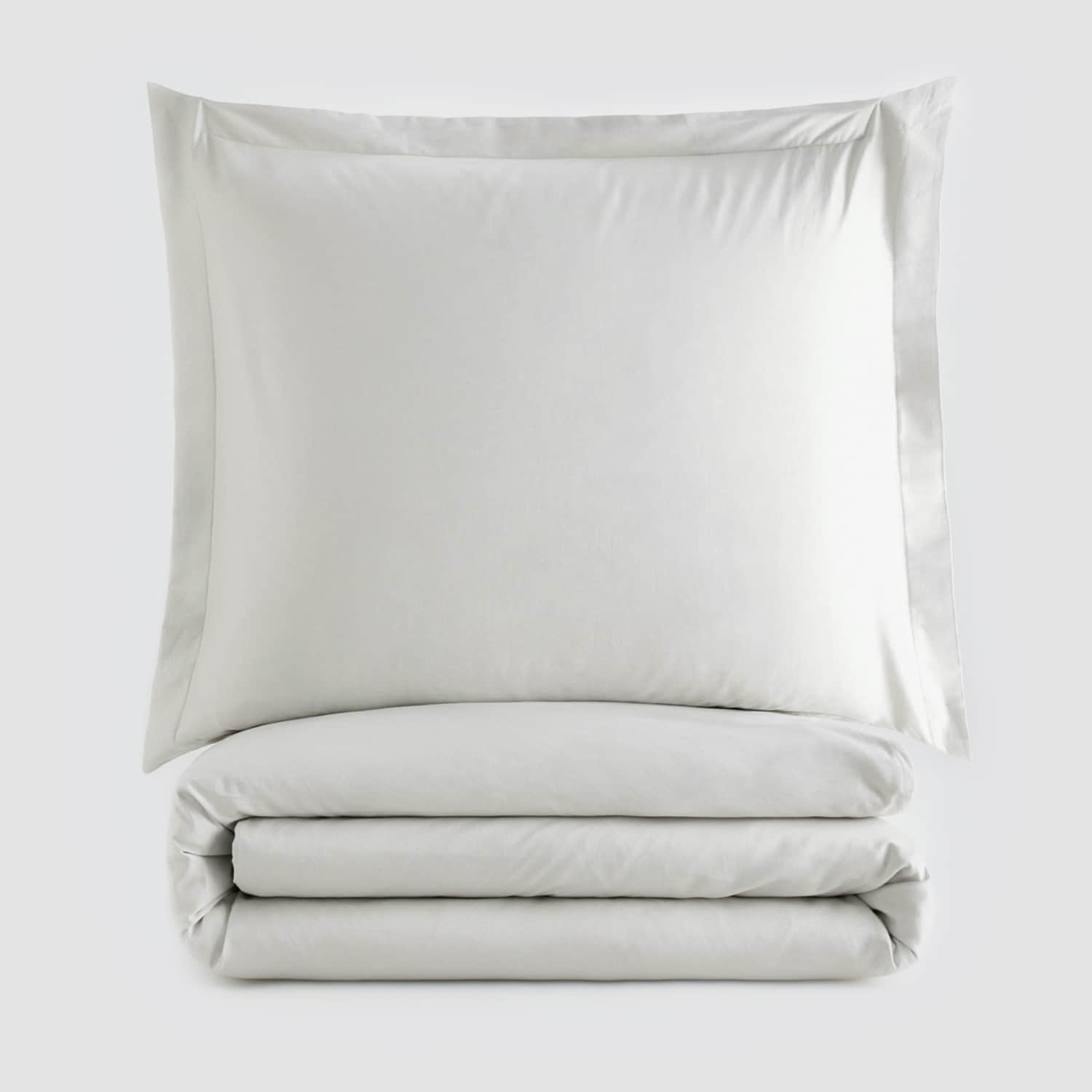E-shop Reserved - Saténová bavlnená posteľná súprava - Svetlošedá