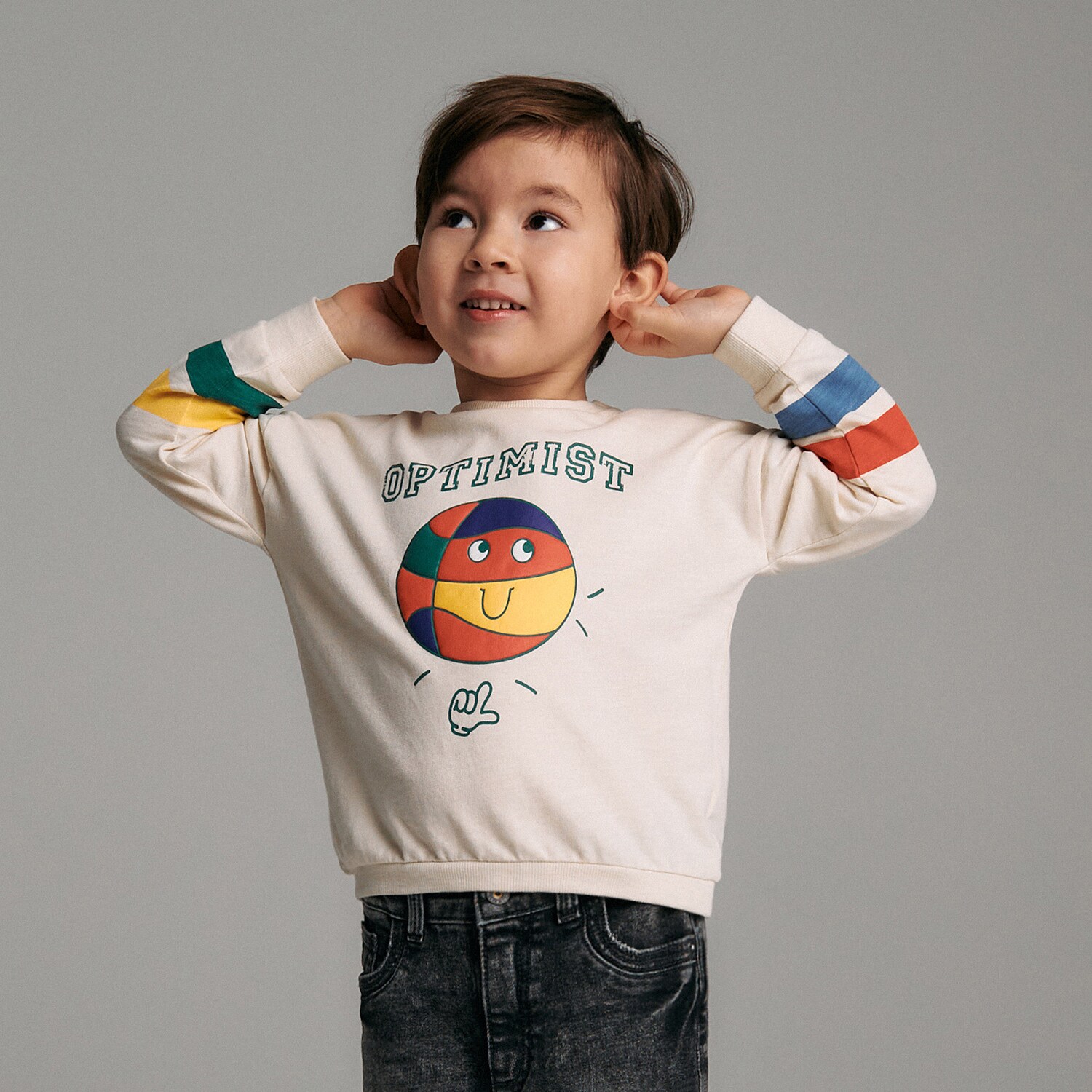 Reserved – Bluză oversize cu imprimeu – Ivory baby imagine noua 2022