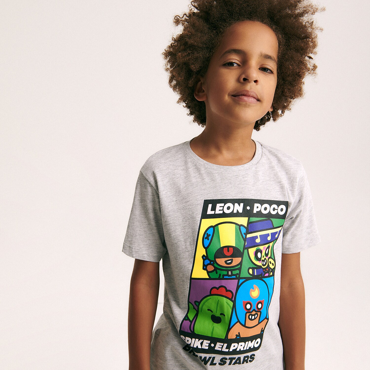 Reserved – Tricou Brawl Stars din bumbac – Gri deschis Boy imagine noua gjx.ro
