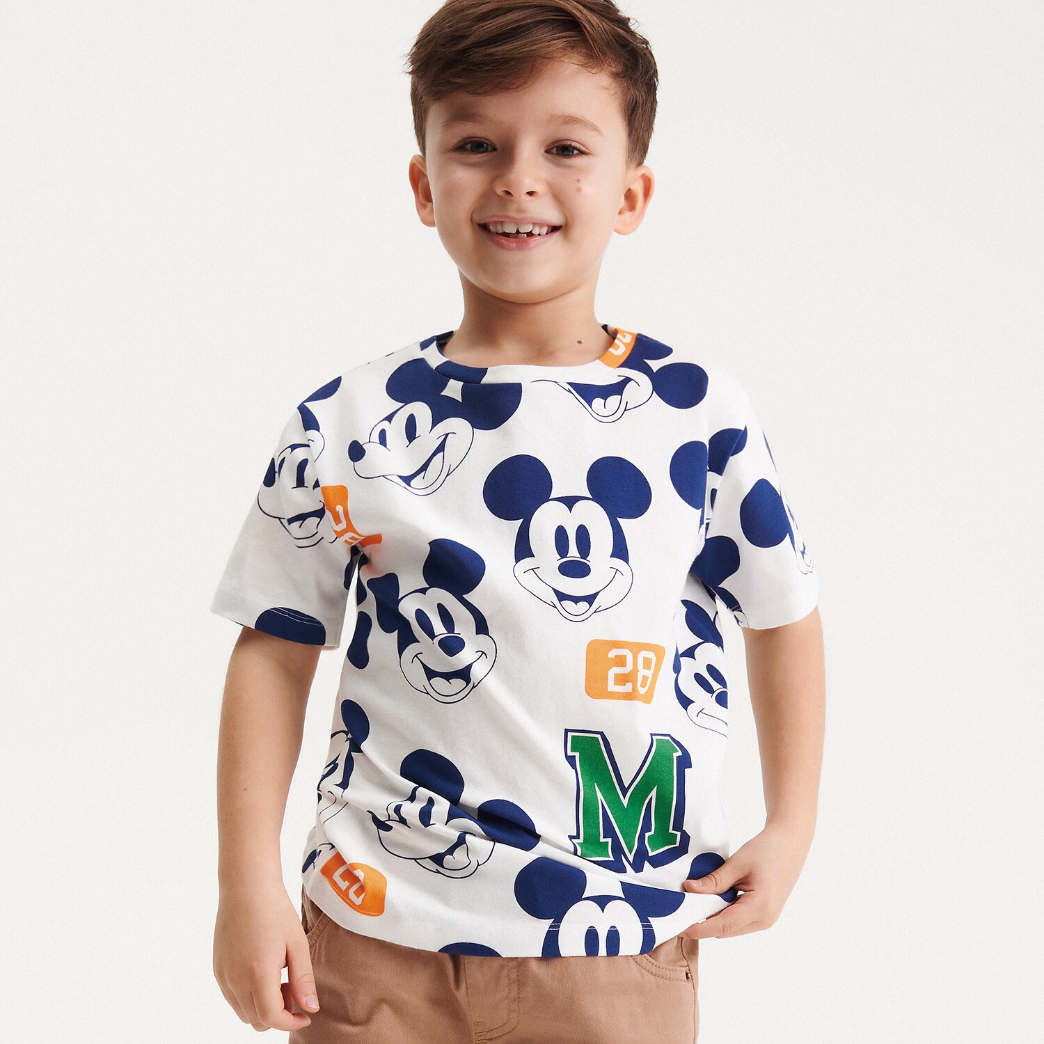 Reserved – Tricou Mickey Mouse – Ivory Boy imagine noua 2022