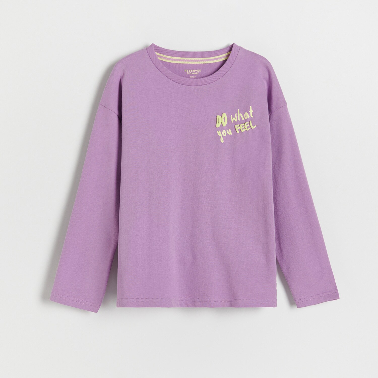 Reserved – Tricou oversized cu mânecă lungă – Violet Boy imagine noua 2022