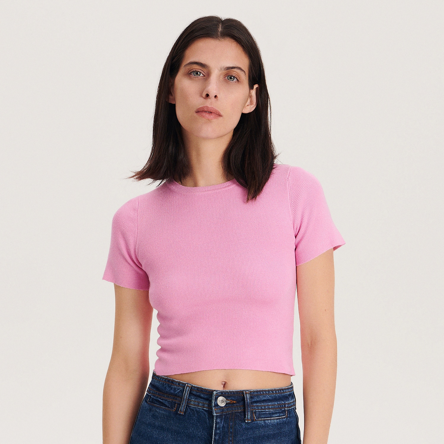 Reserved - Bluză din viscoză - Roz