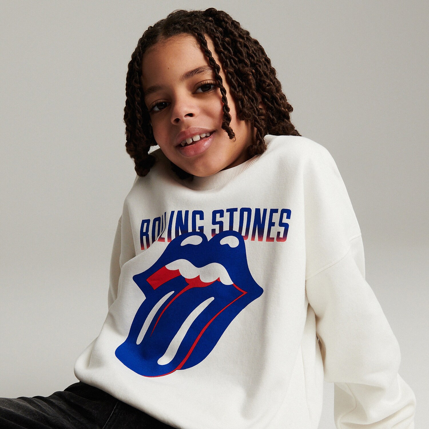Reserved – Bluză sport The Rolling Stones cu conținut ridicat de bumbac – Ivory Bluza imagine noua 2022