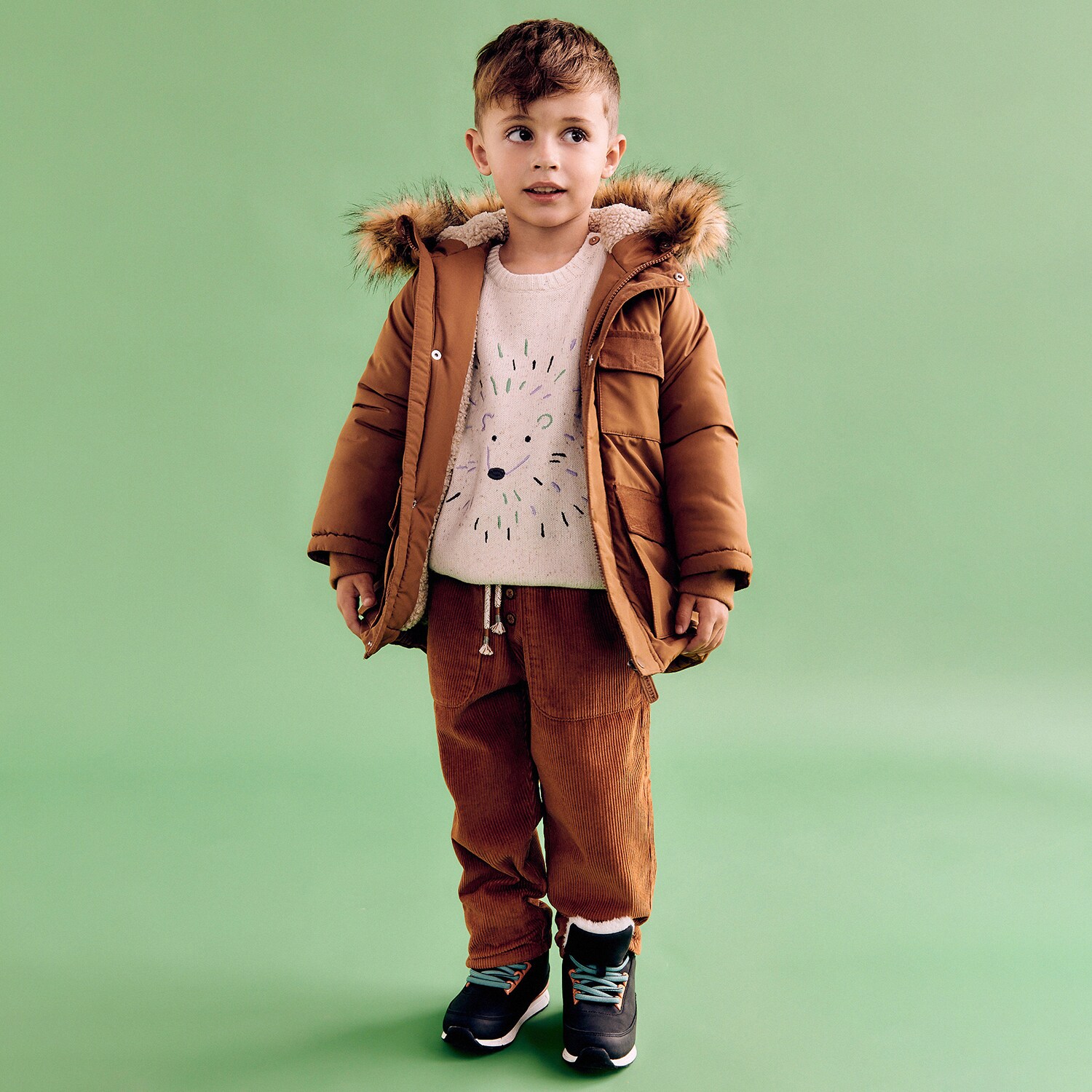 Reserved – Pantaloni din catifea reiată – Maro Baby imagine noua gjx.ro