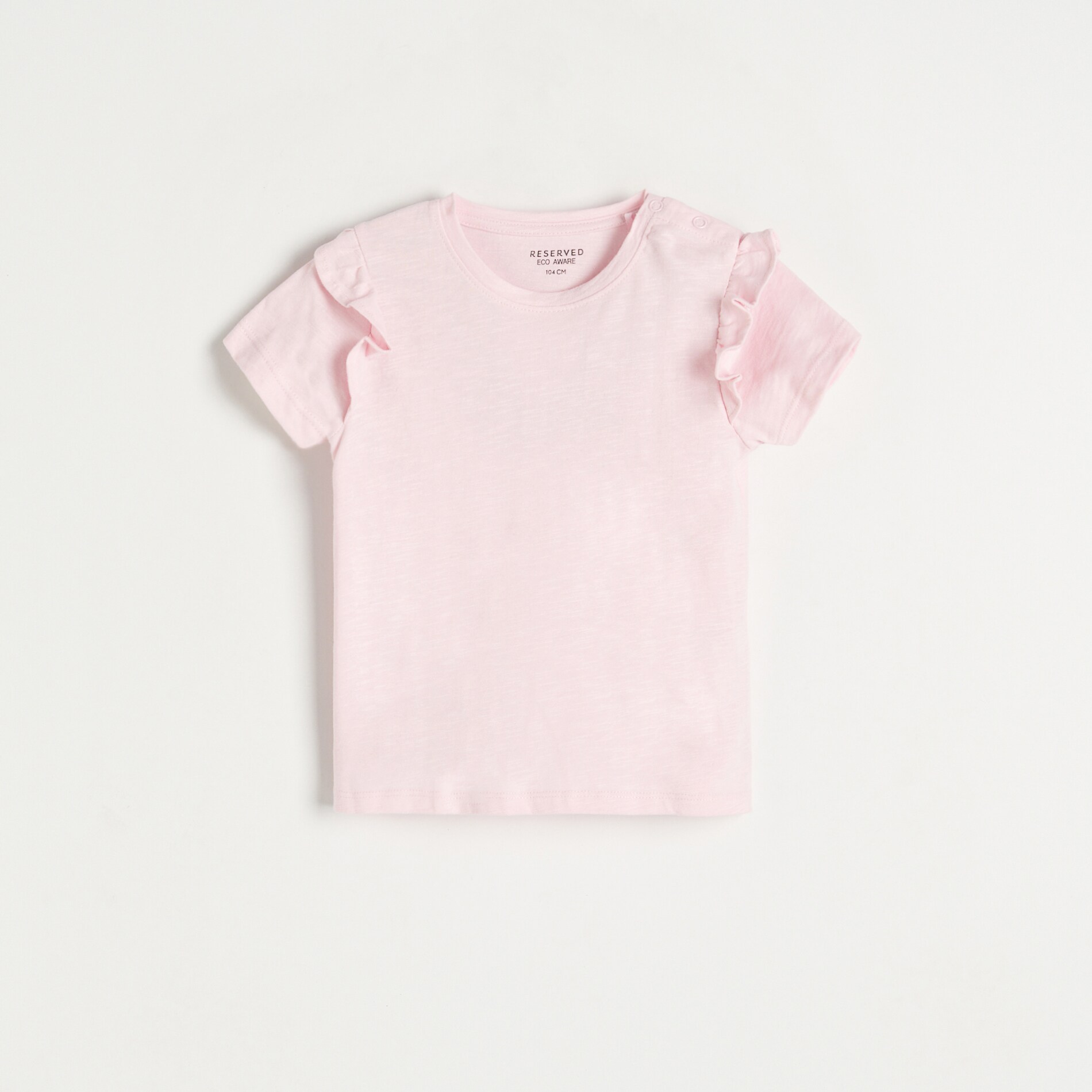 Reserved – Bluză cu volane – Roz baby imagine noua 2022