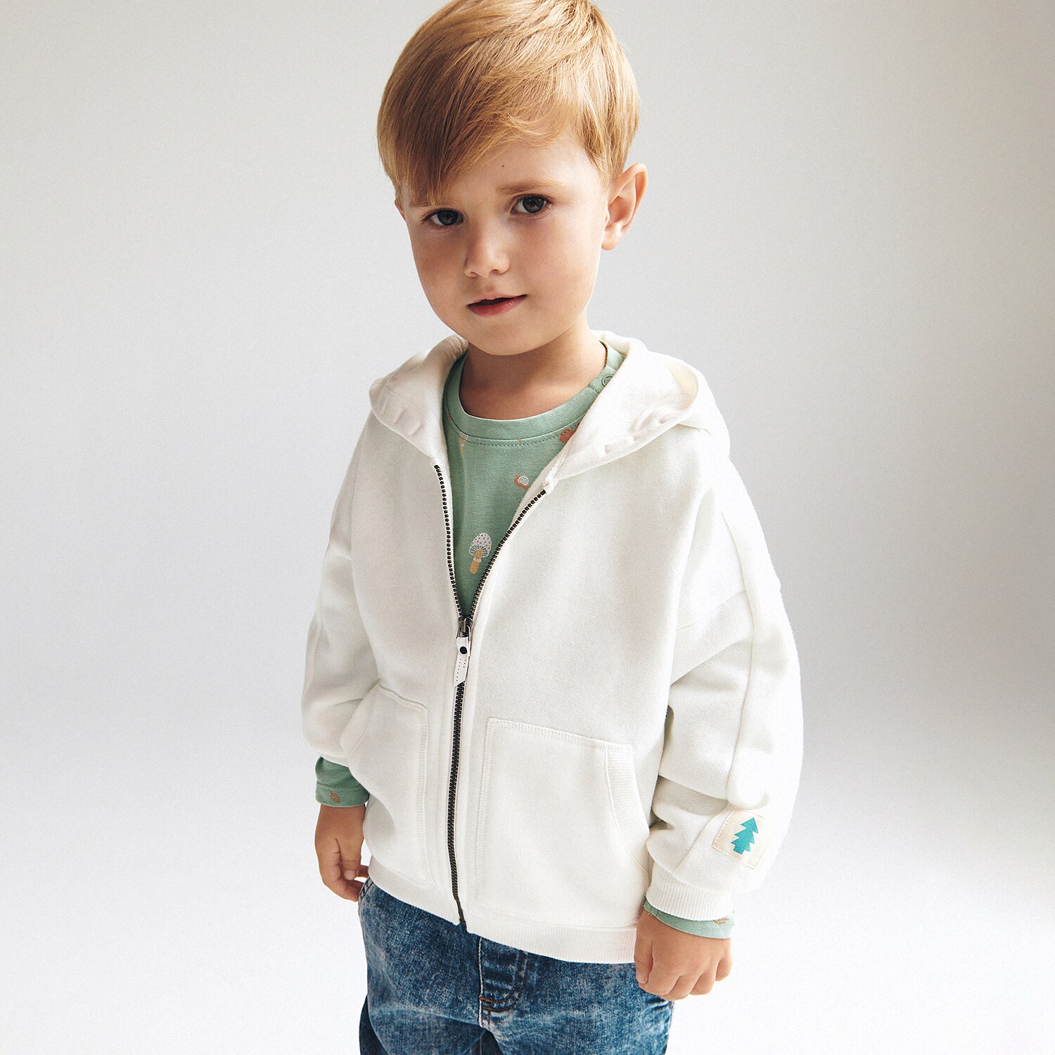 Reserved – Hanorac din bumbac – Ivory baby imagine noua 2022