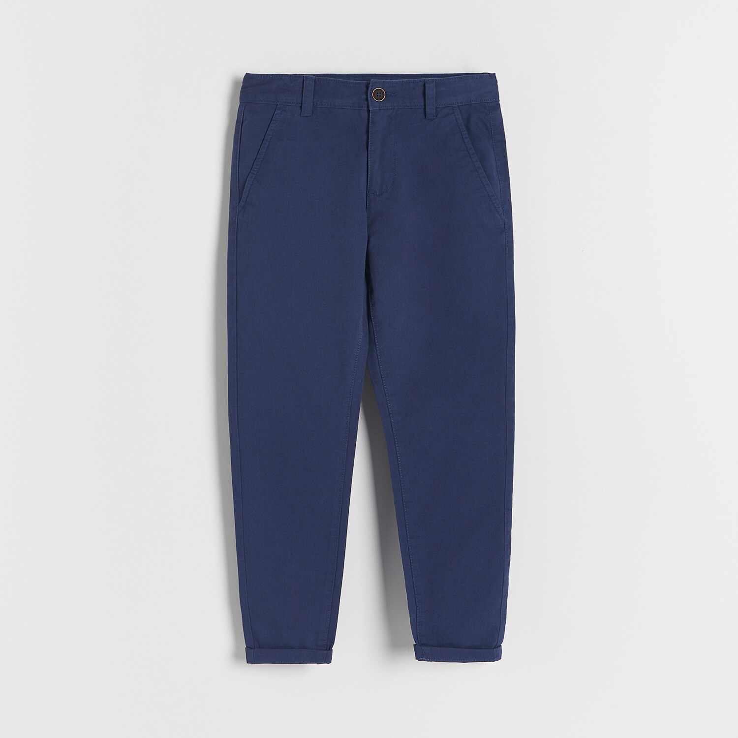 Reserved – Pantaloni chino în carouri – Bleumarin bleumarin imagine noua 2022