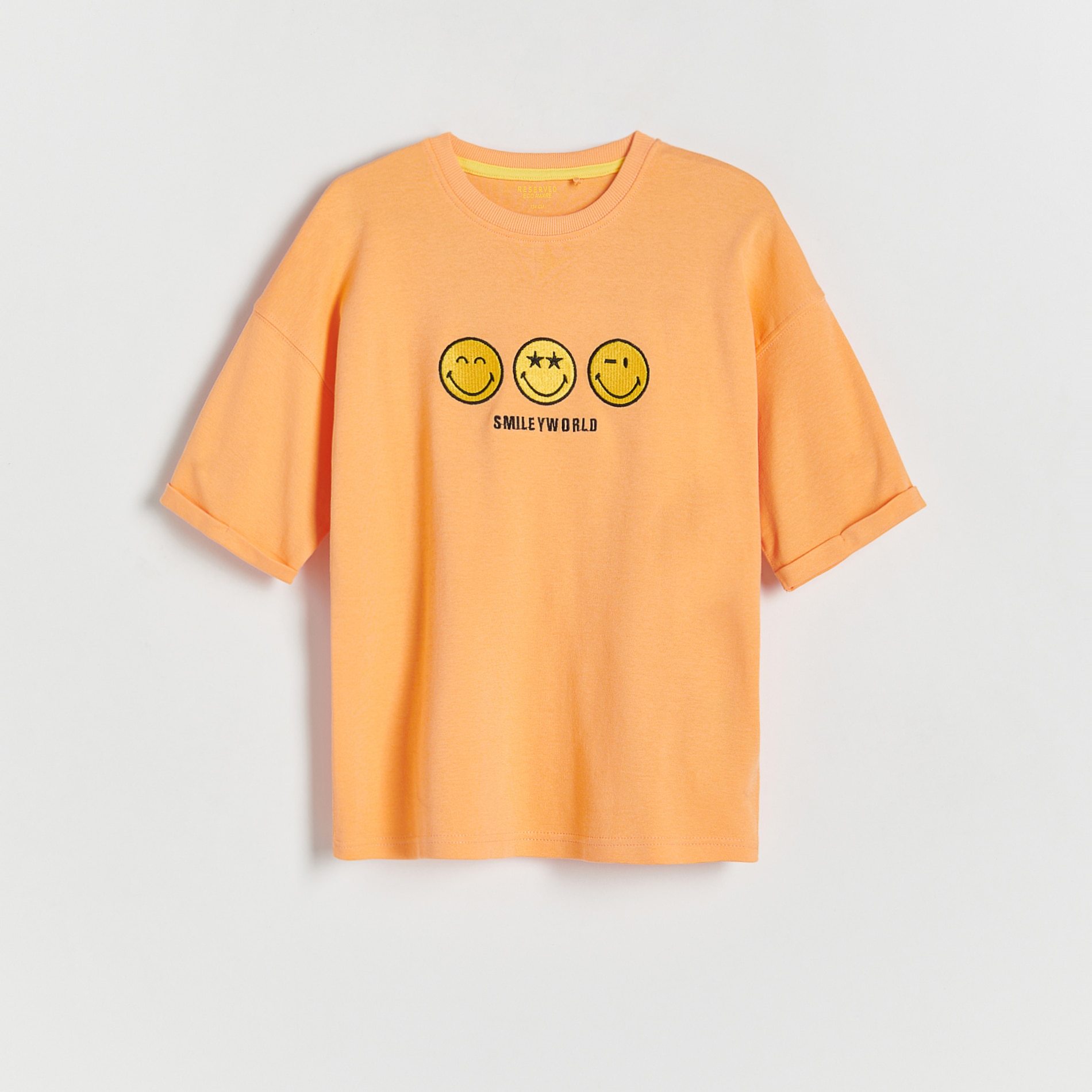 Reserved - Tricou cu imprimeu SmileyWorld® - Oranj