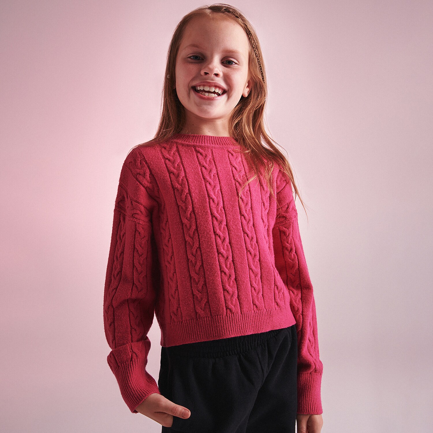 Reserved – Pulover din tricot cu textură gofrată – Violet din imagine noua 2022