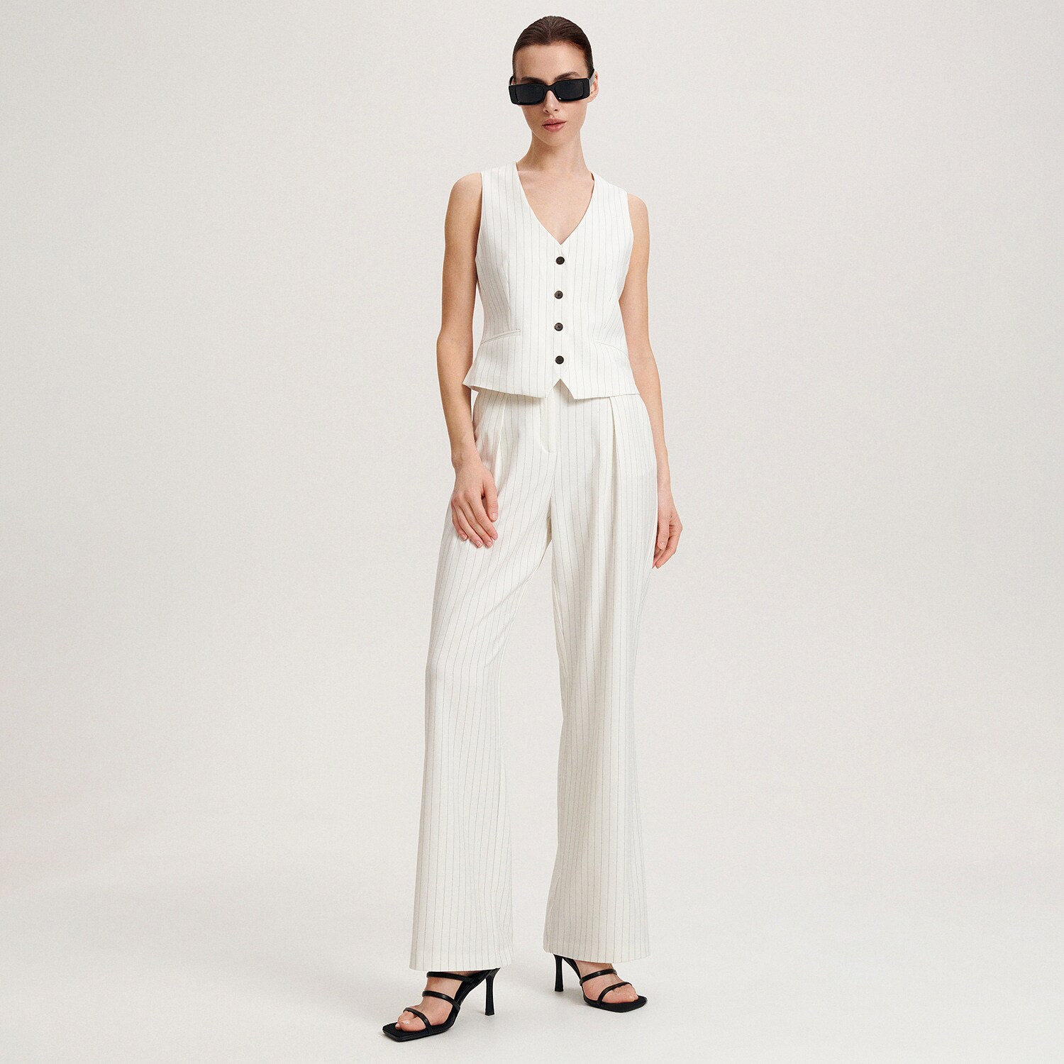 Reserved – Pantaloni de costum – Ivory clothes imagine noua gjx.ro