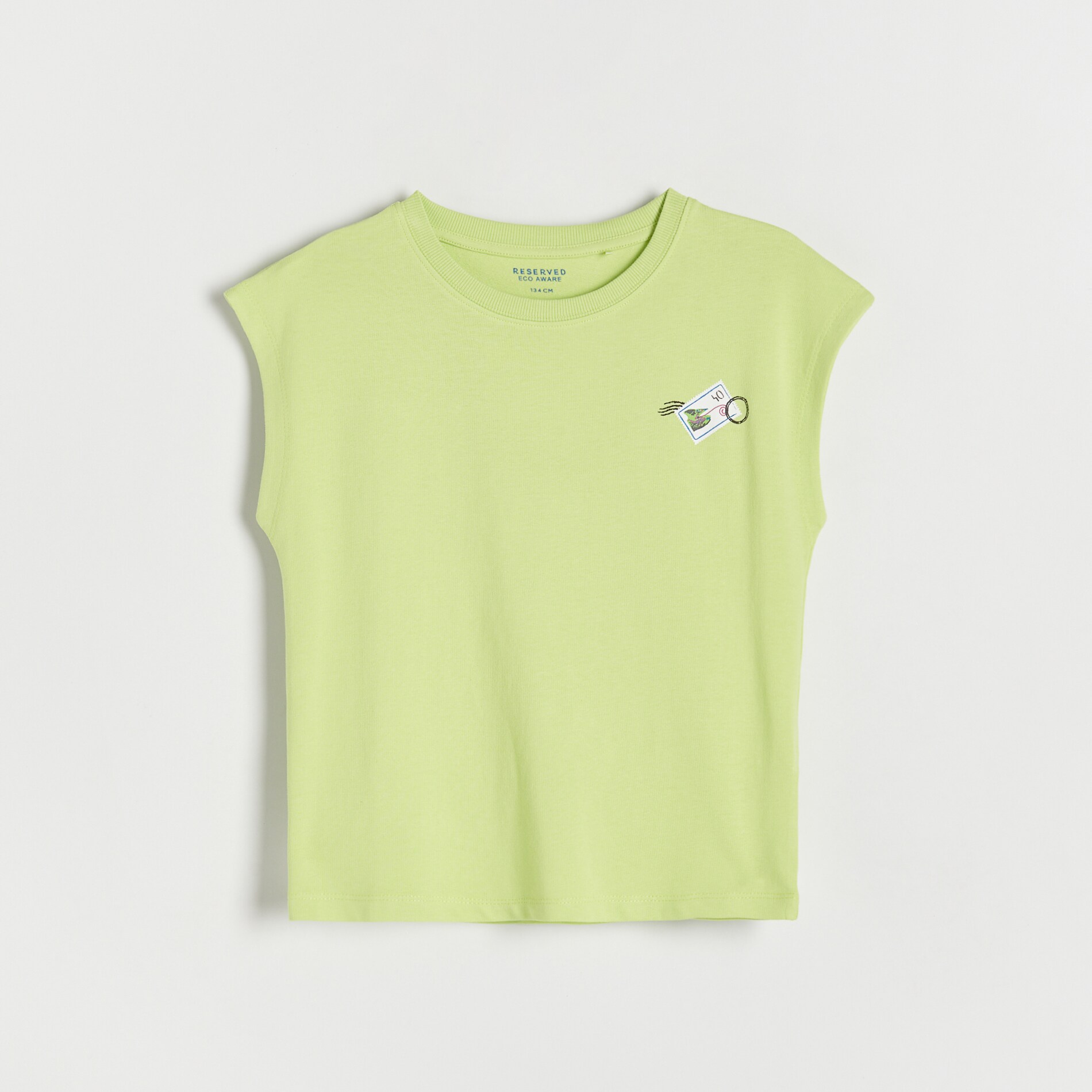Reserved – Tricou fără mâneci, din bumbac – Verde Boy imagine noua gjx.ro