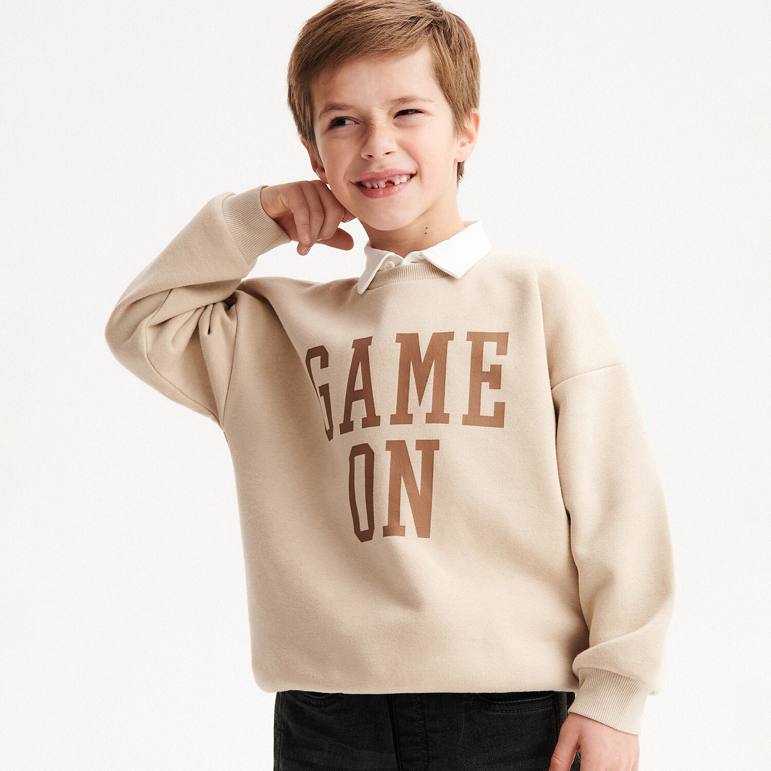 Reserved – Bluză oversize cu imprimeu – Ivory Bluza imagine noua 2022