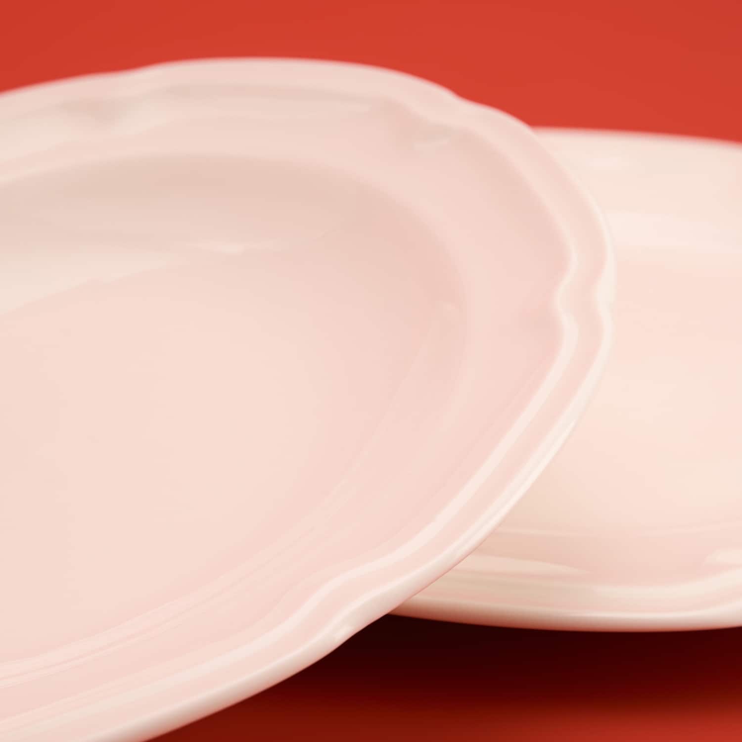 E-shop Reserved - Polievkový tanier s ozdobnou obrubou - Biela
