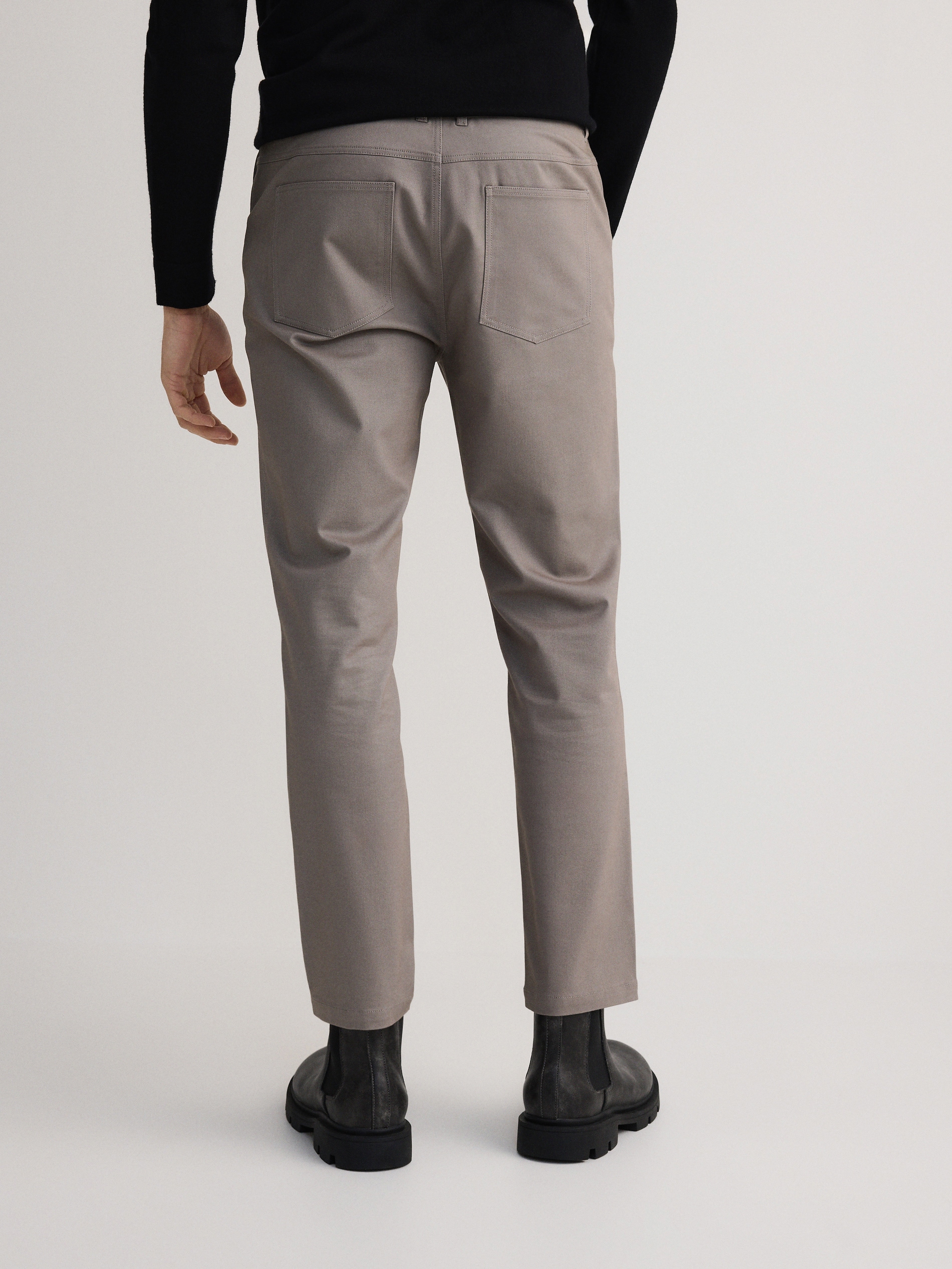 Reserved - Pantaloni slim fit in modal - grigio medio