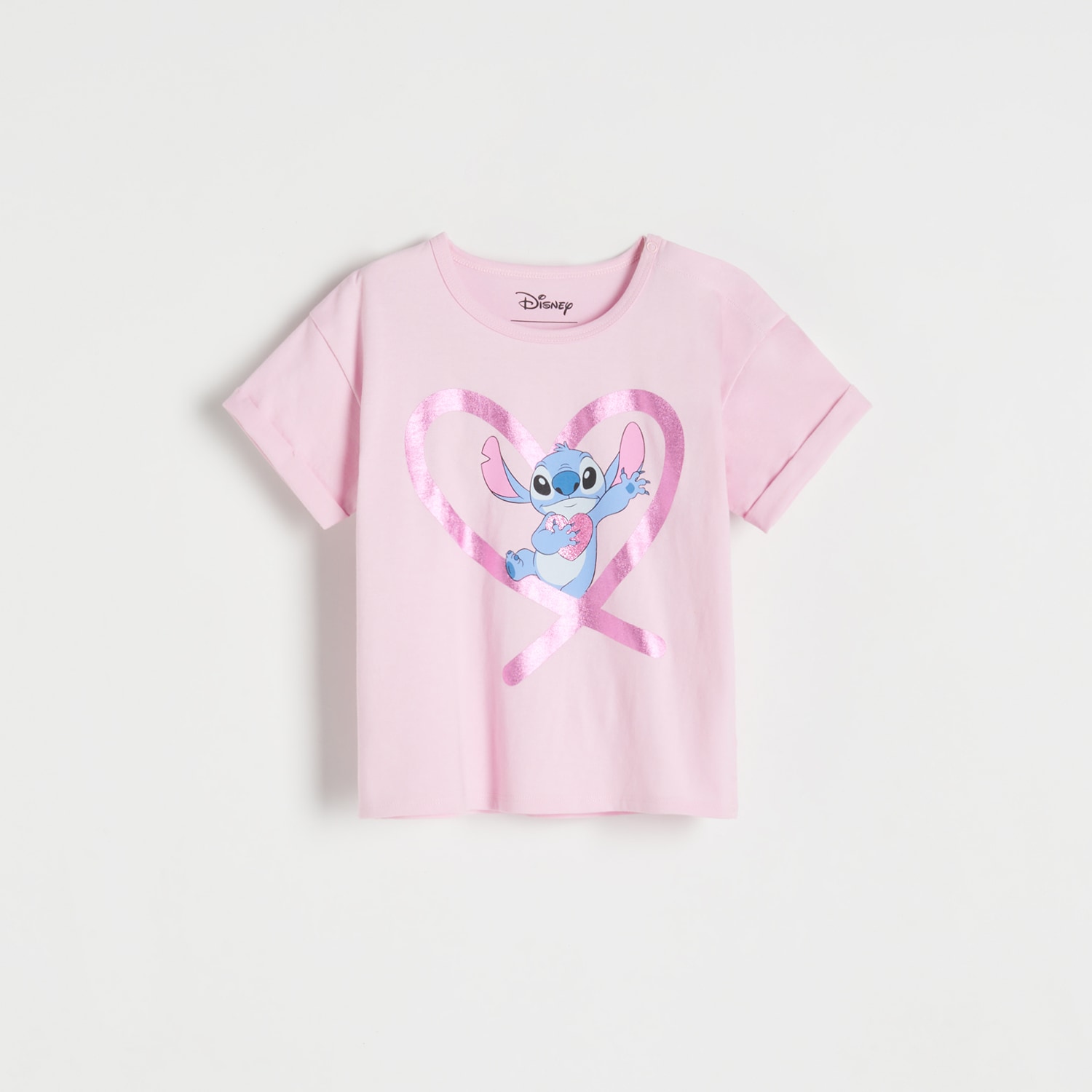 Reserved – Tricou din bumbac cu Lilo & Stitch – Roz Baby imagine noua gjx.ro