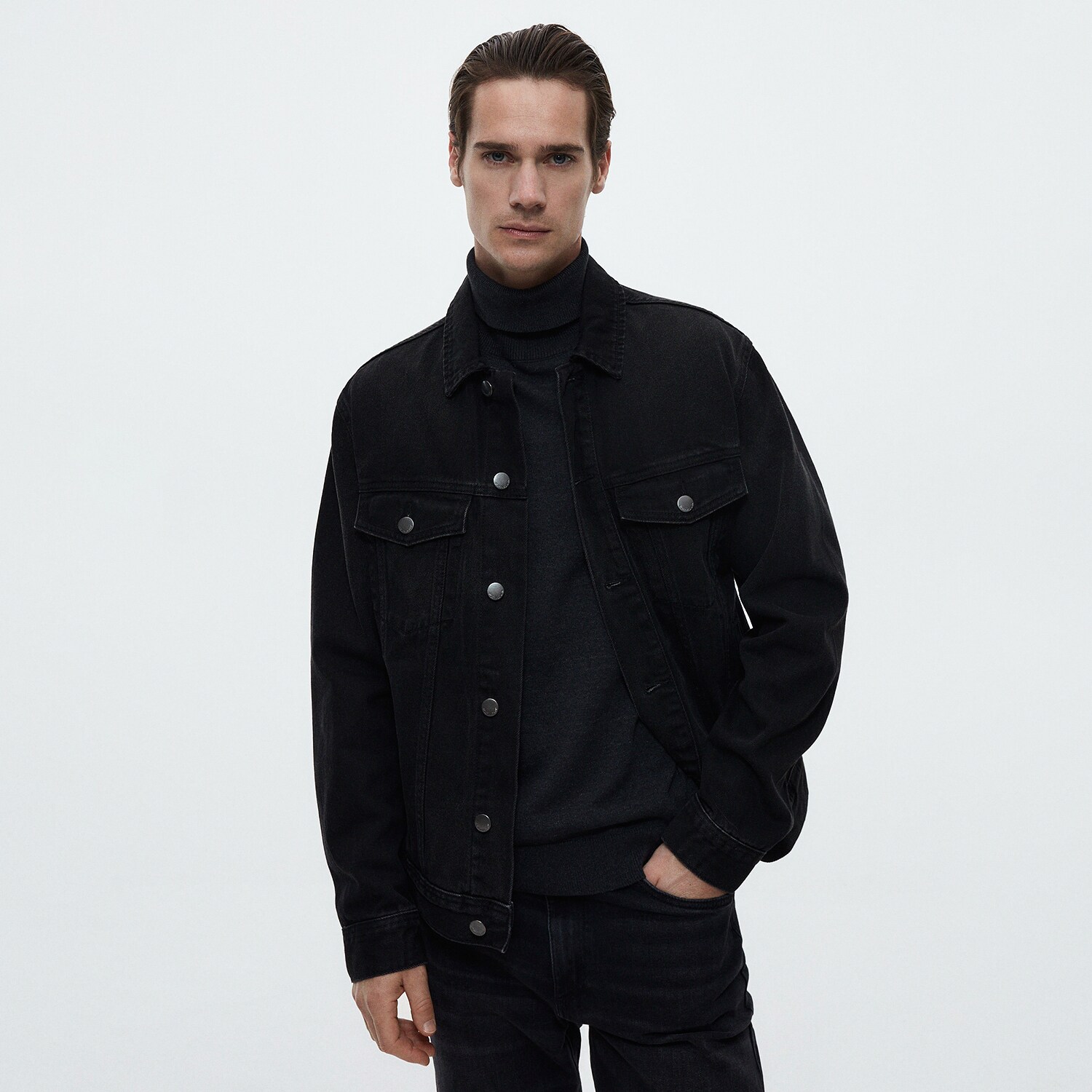 Reserved – Geacă din denim – Gri clothes imagine noua 2022
