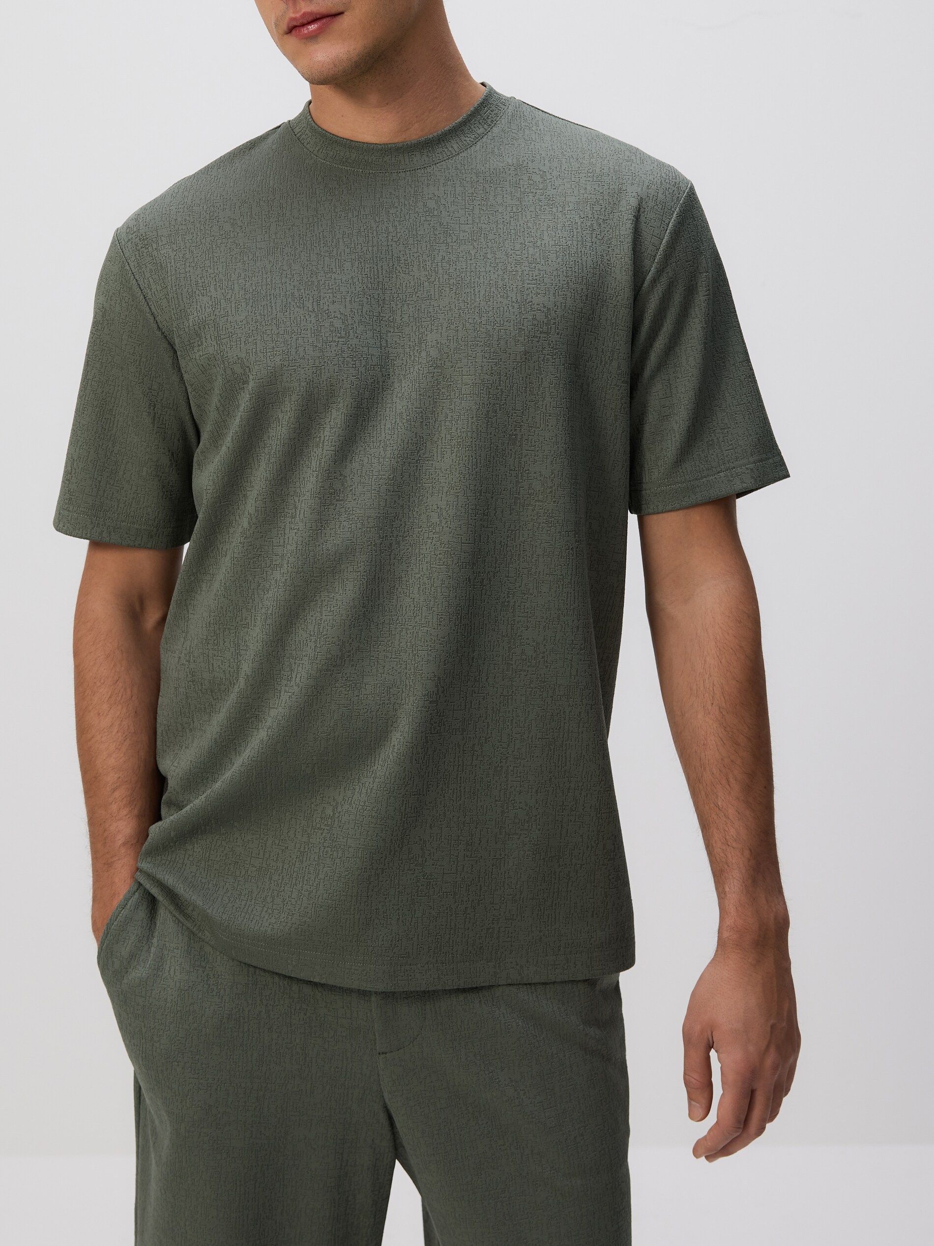 Reserved - Ανάγλυφη μπλούζα comfort fit φωτογραφία