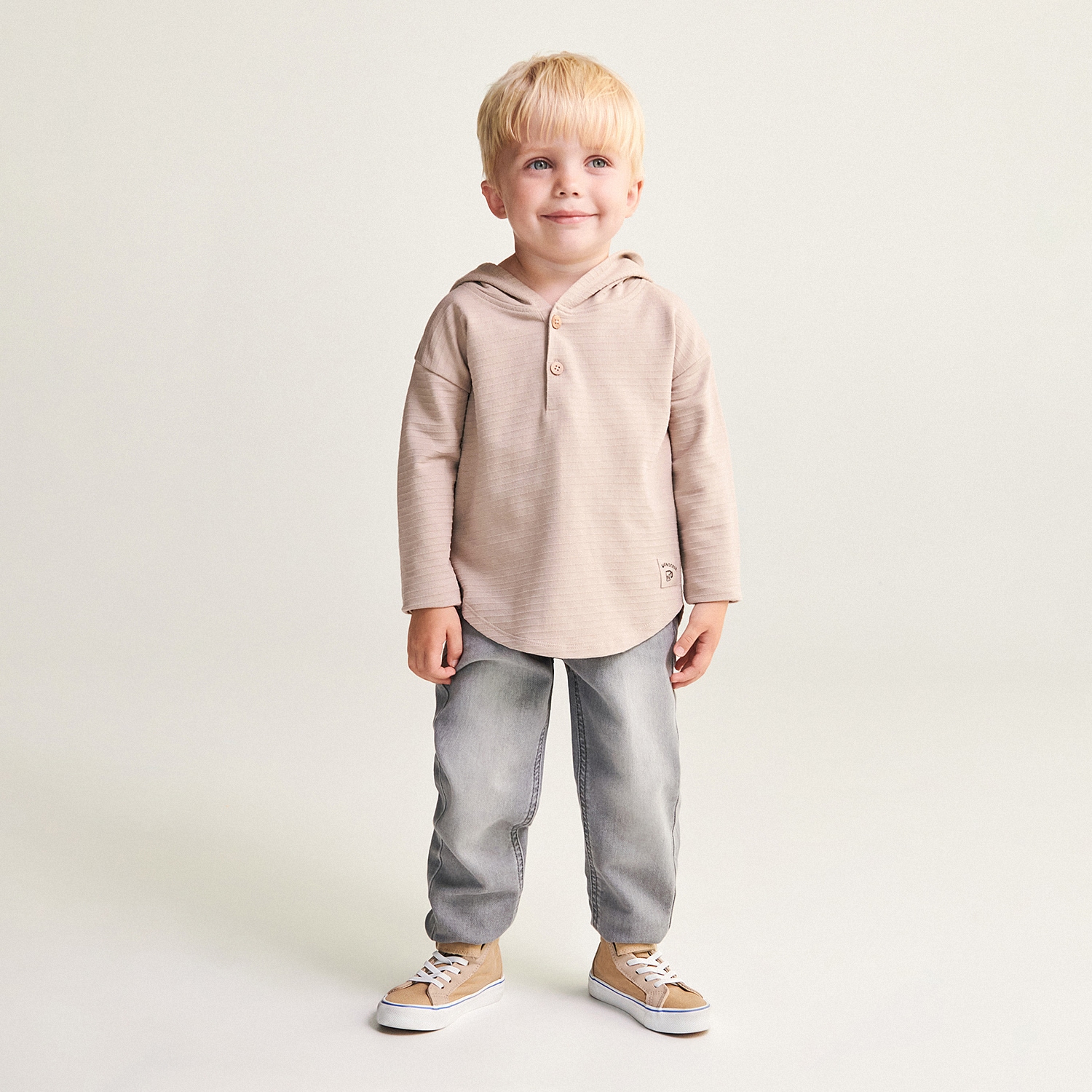 Reserved – Blugi carrot elastici – Gri deschis baby imagine noua 2022