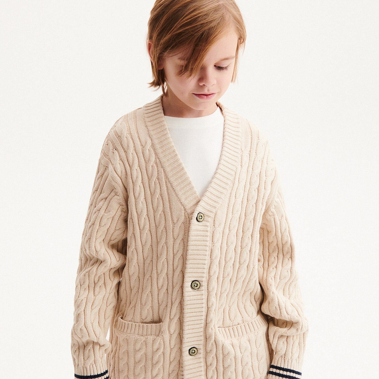 Reserved – Cardigan structurat – Ivory Boy imagine noua 2022