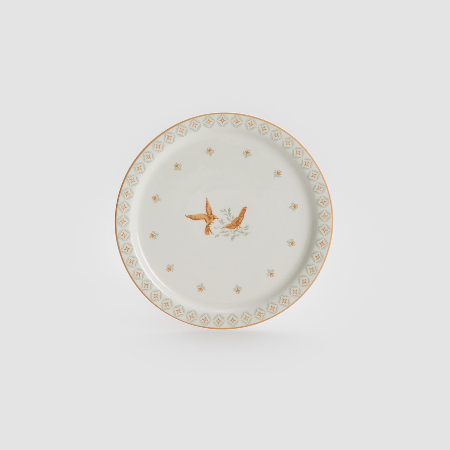 E-shop Reserved - Vzorovaný keramický tanier - Biela