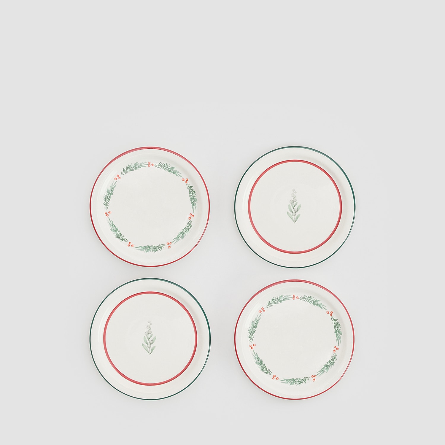 E-shop Reserved - Súprava 4 porcelánových tanierov - Viacfarebná