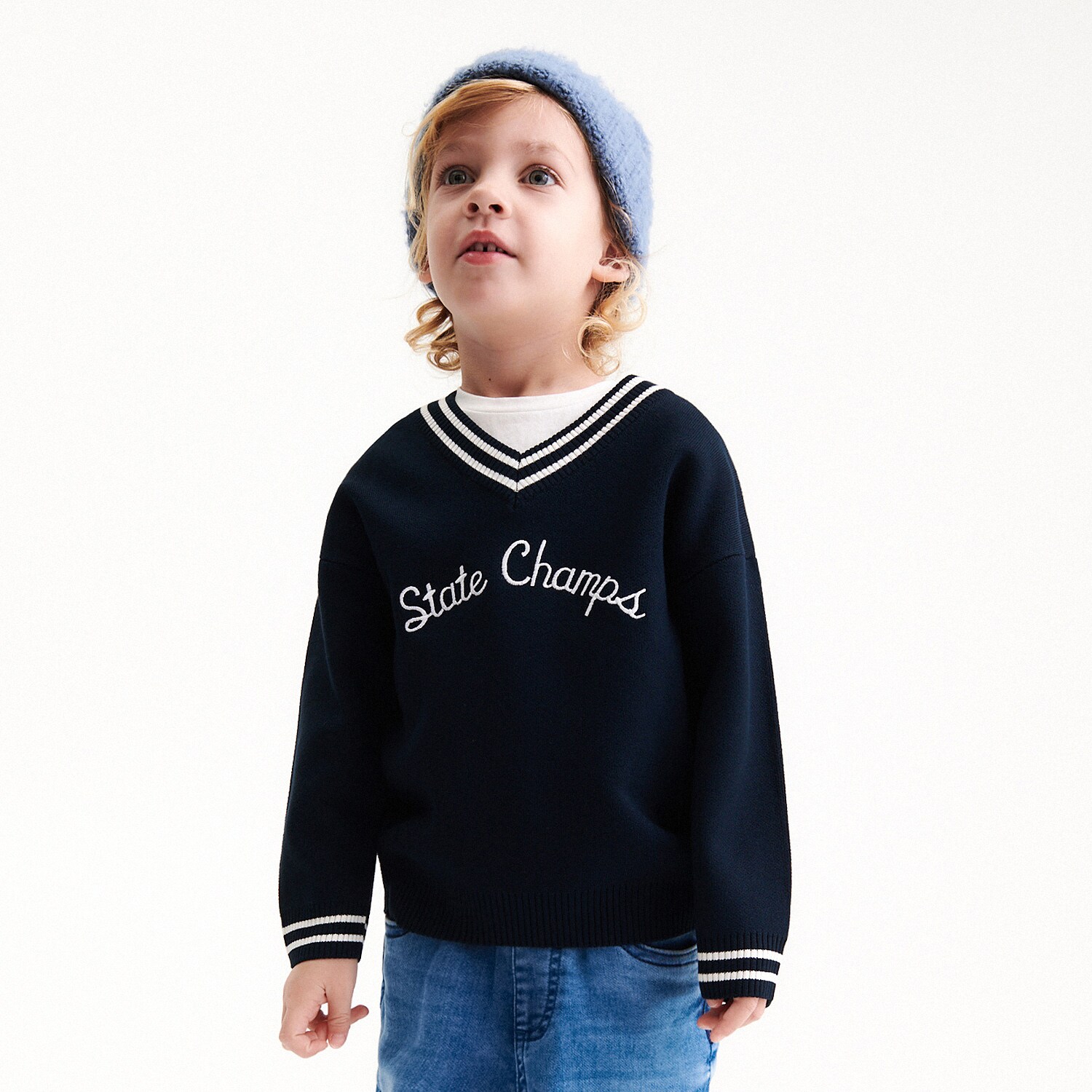 Reserved – Pulover oversized – Bleumarin baby imagine noua 2022