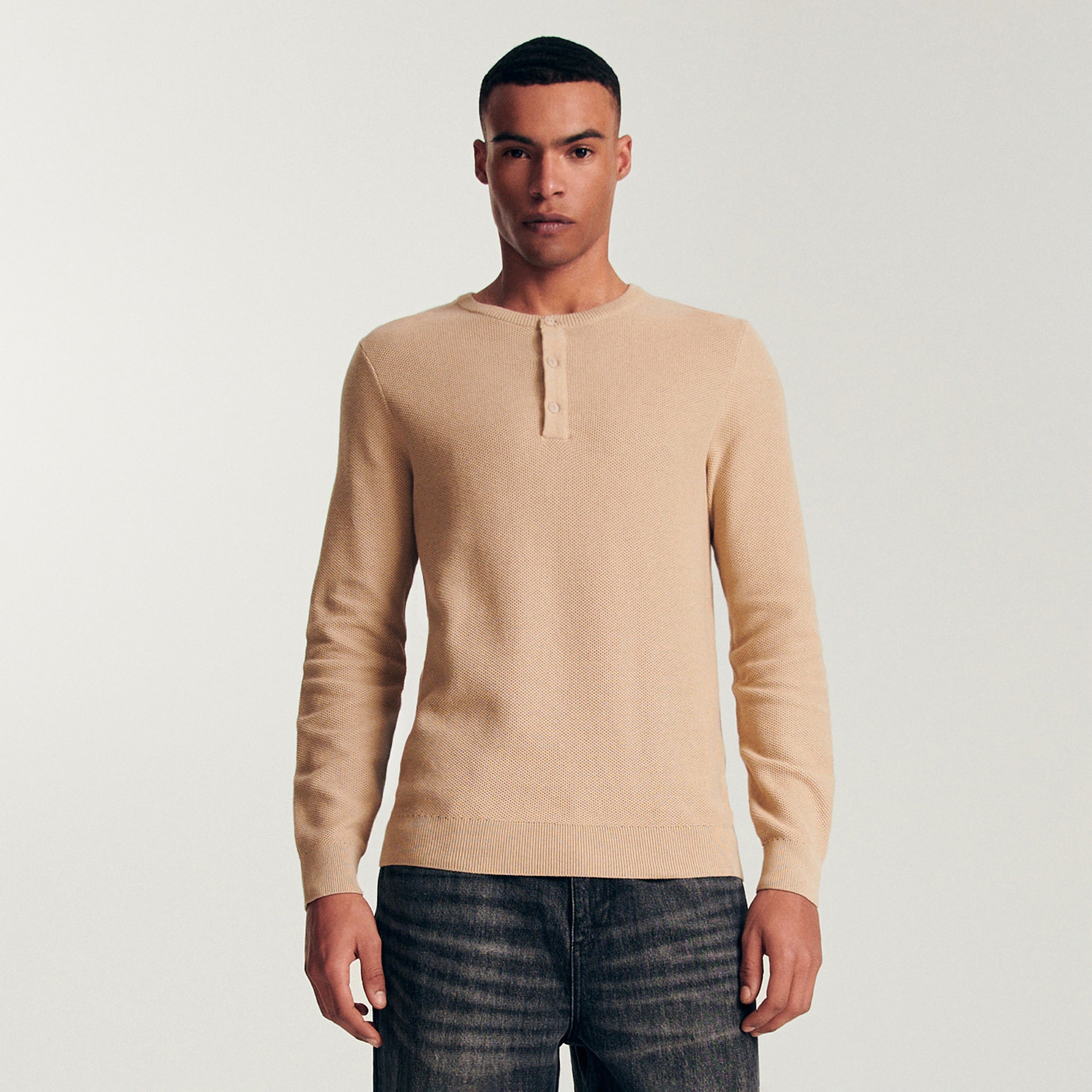 E-shop Reserved - Bavlnený sveter - Béžová