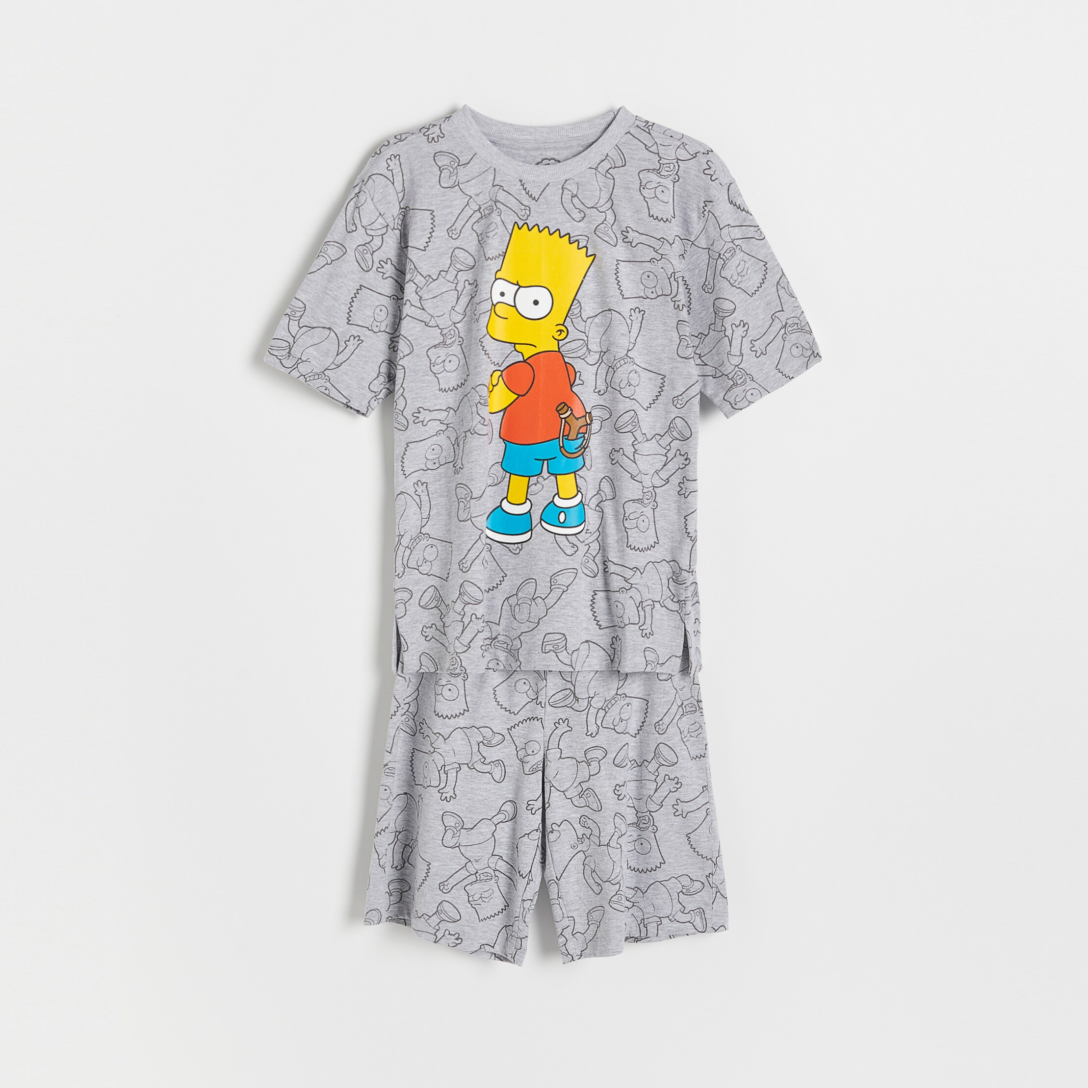 Reserved – Pijama din două piese The Simpsons – Gri deschis baby imagine noua 2022