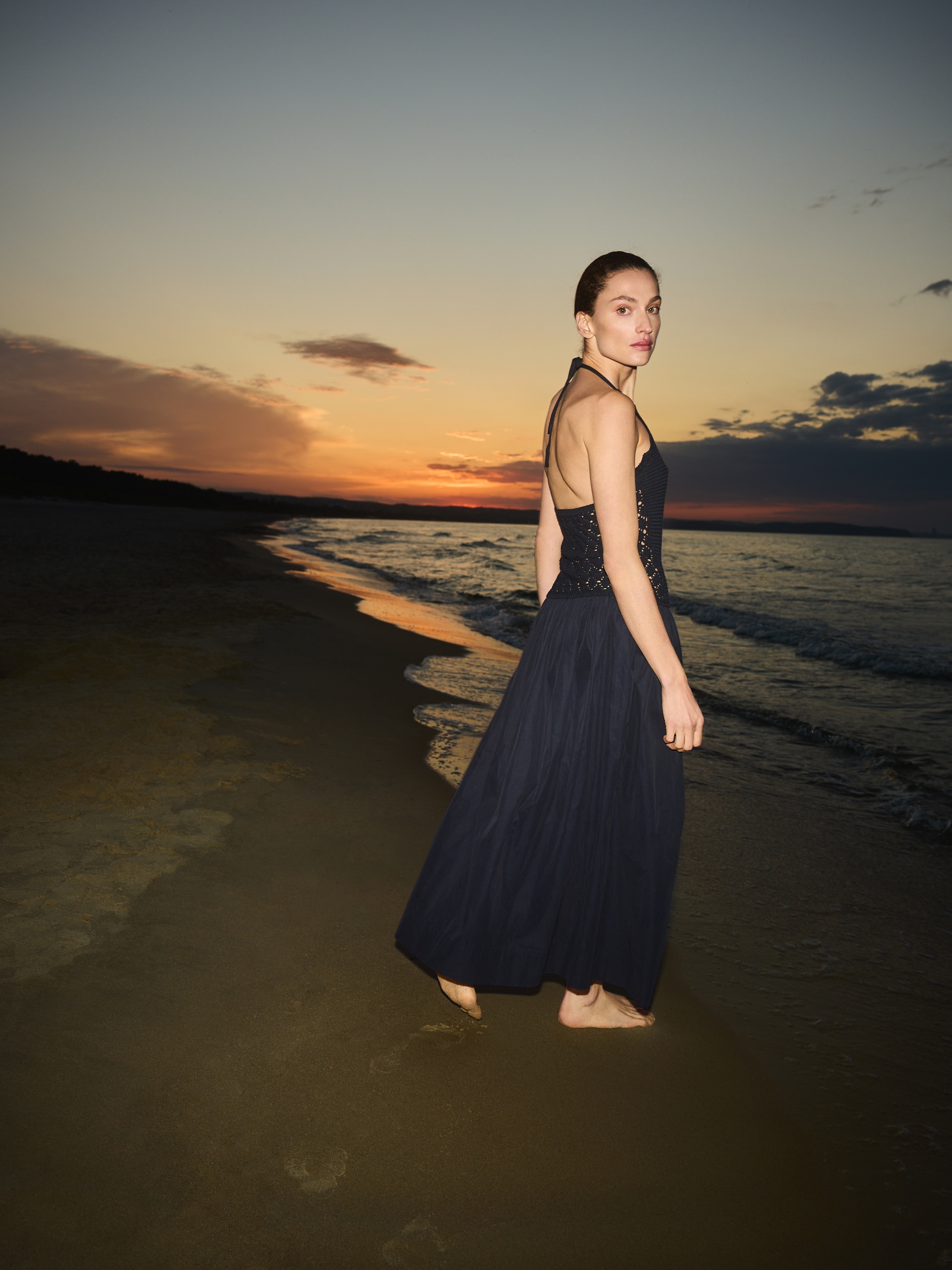 Reserved - Midi φόρεμα με δέσιμο στη μέση φωτογραφία