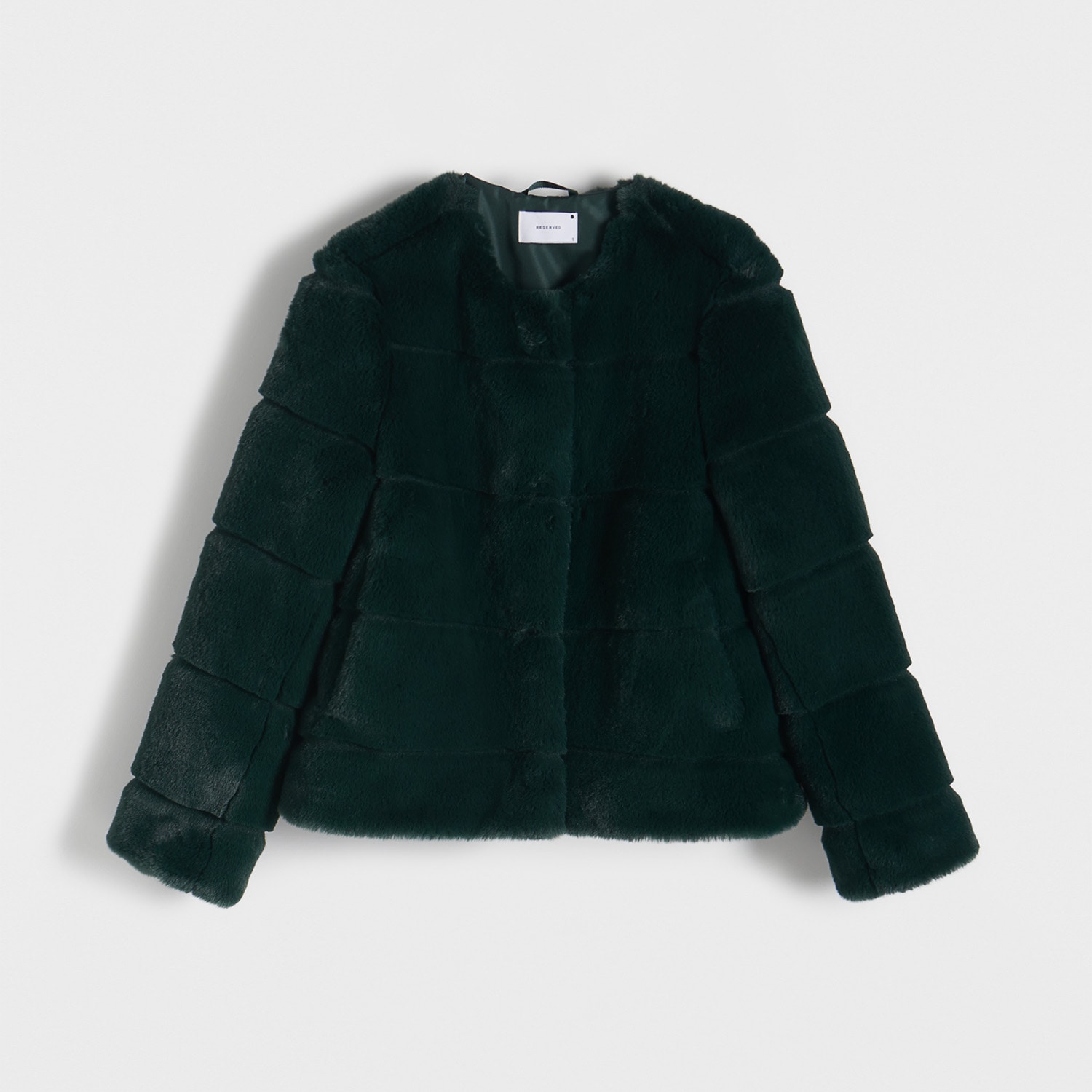 Reserved - Jachetă de blană artificială - Verde