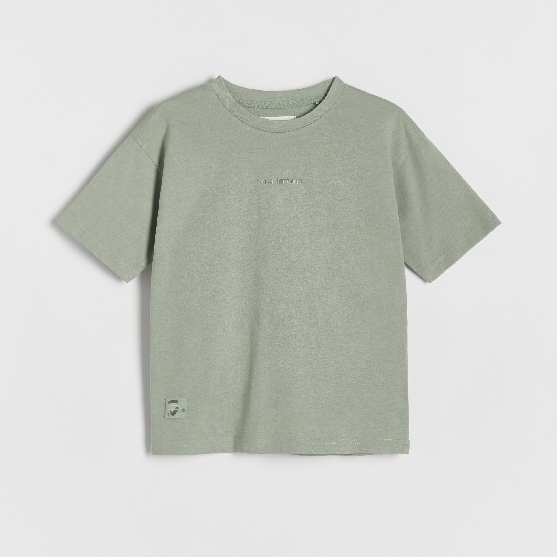 Reserved - Tricou cu broderie - Verde