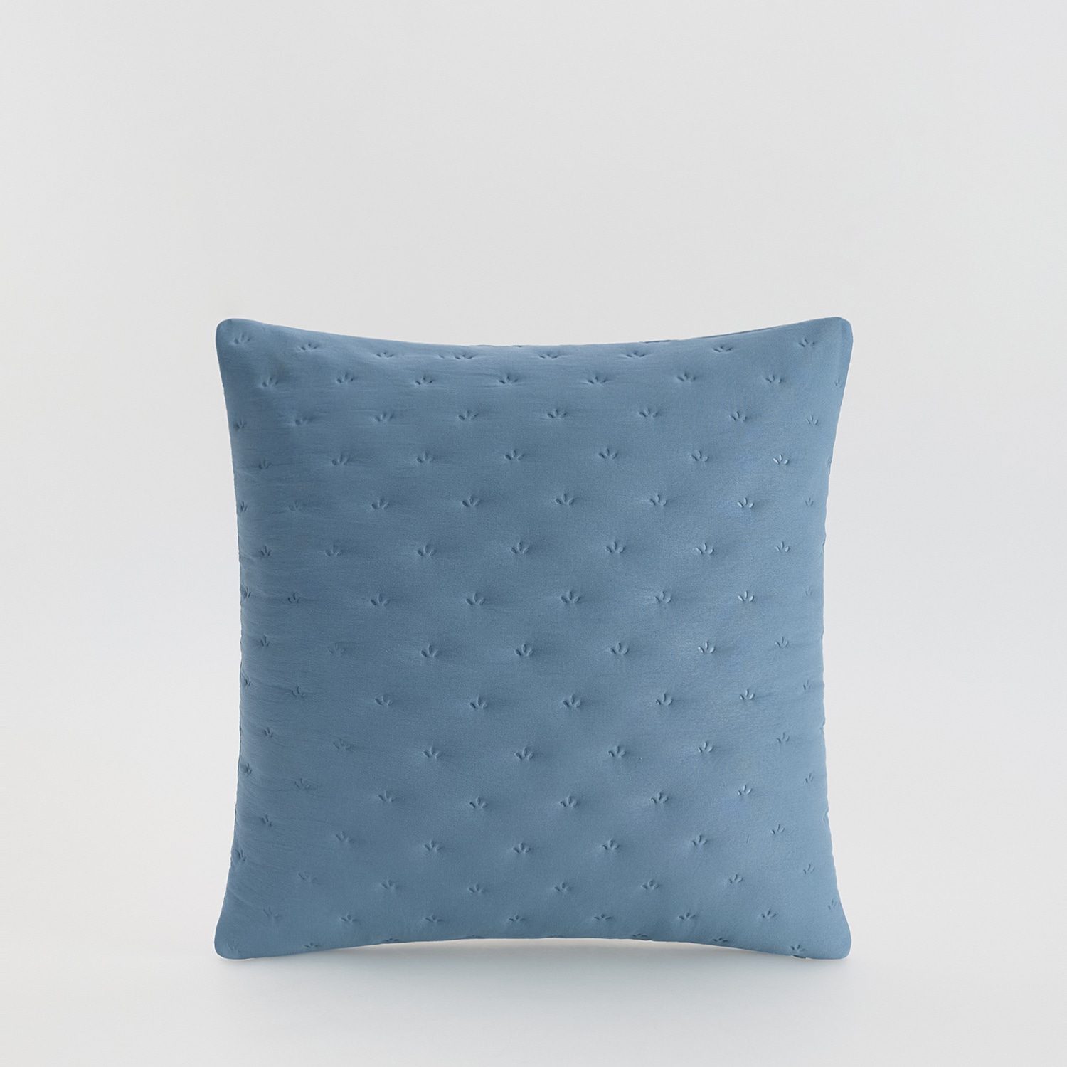 E-shop Reserved - Bavlnená obliečka na vankúš s vyšívanými detailmi - Modrá