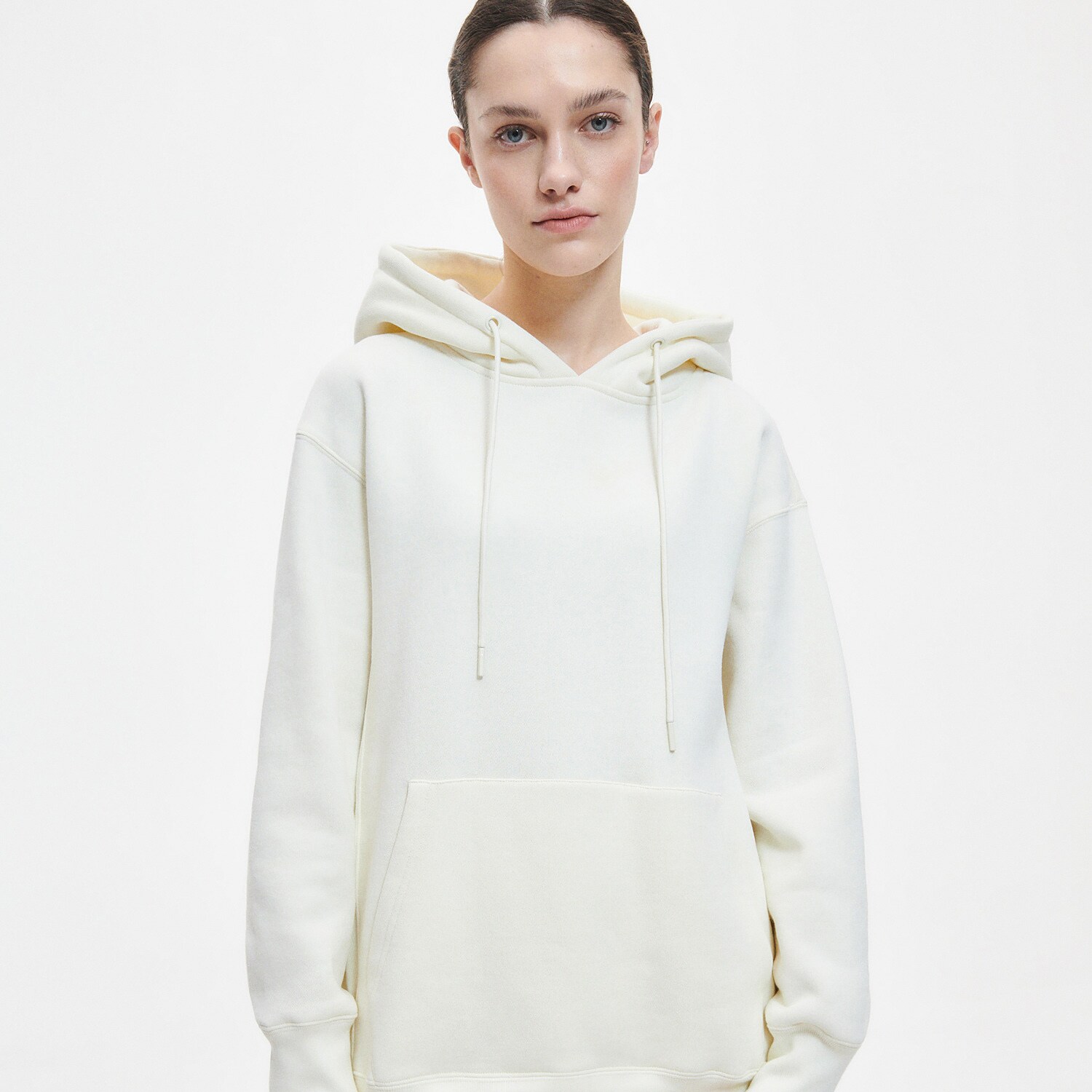 Reserved – Hanorac oversized lung – Ivory clothes imagine noua 2022