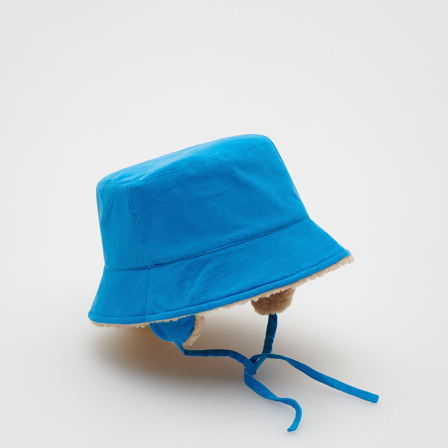 Reserved – Pălărie bucket din catifea reiată – Albastru accessories imagine noua 2022