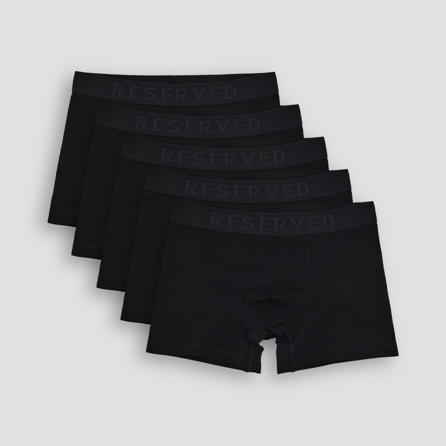 Reserved – Set de 5 perechi de boxeri long – Negru Accessories imagine noua gjx.ro