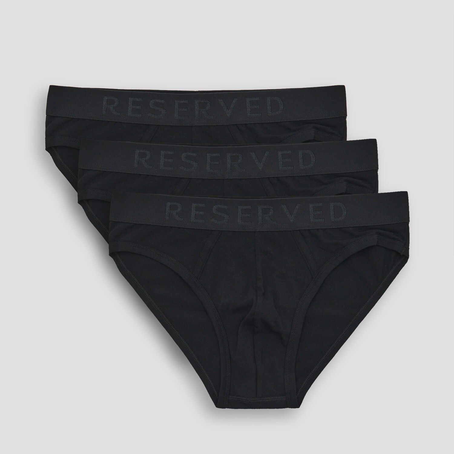 Reserved – Set de 3 perechi de chiloți cu conținut ridicat de bumbac – Negru accessories imagine noua 2022