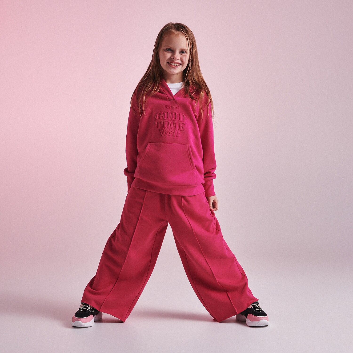 Reserved – Pantaloni sport wide leg – Violet Girl imagine noua 2022