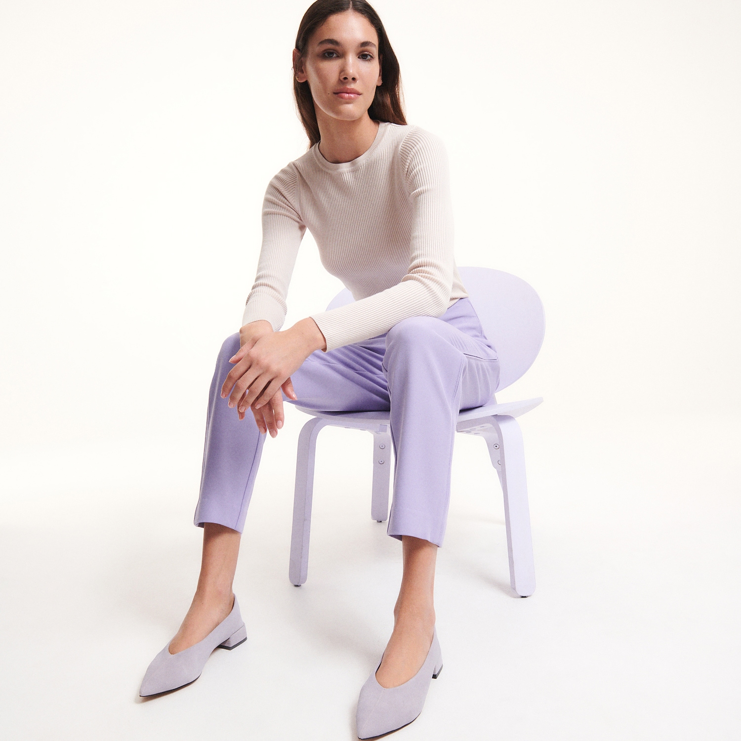Reserved – Pantofi escarpen din piele – Violet imagine noua 2022