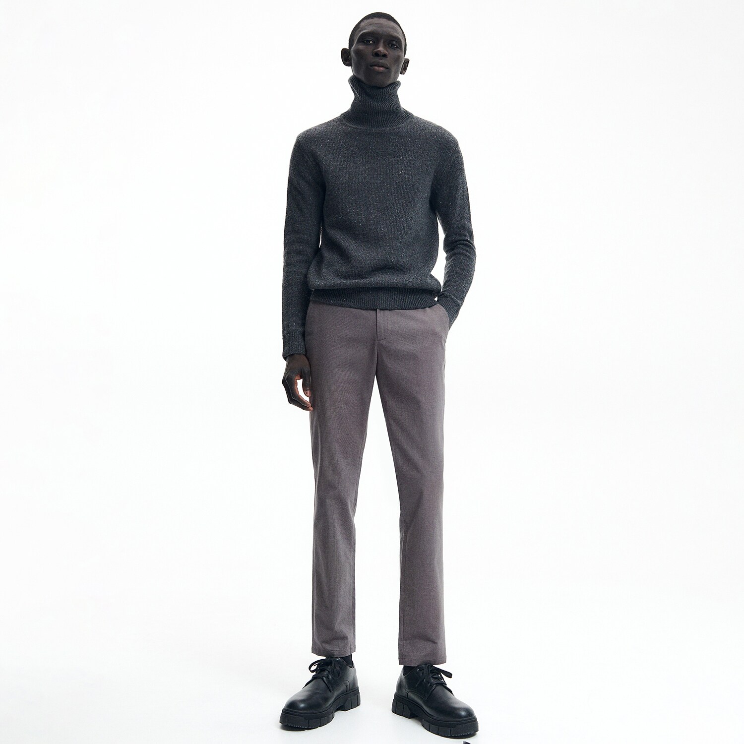 Reserved – Men`s trousers – Bej bej imagine noua 2022