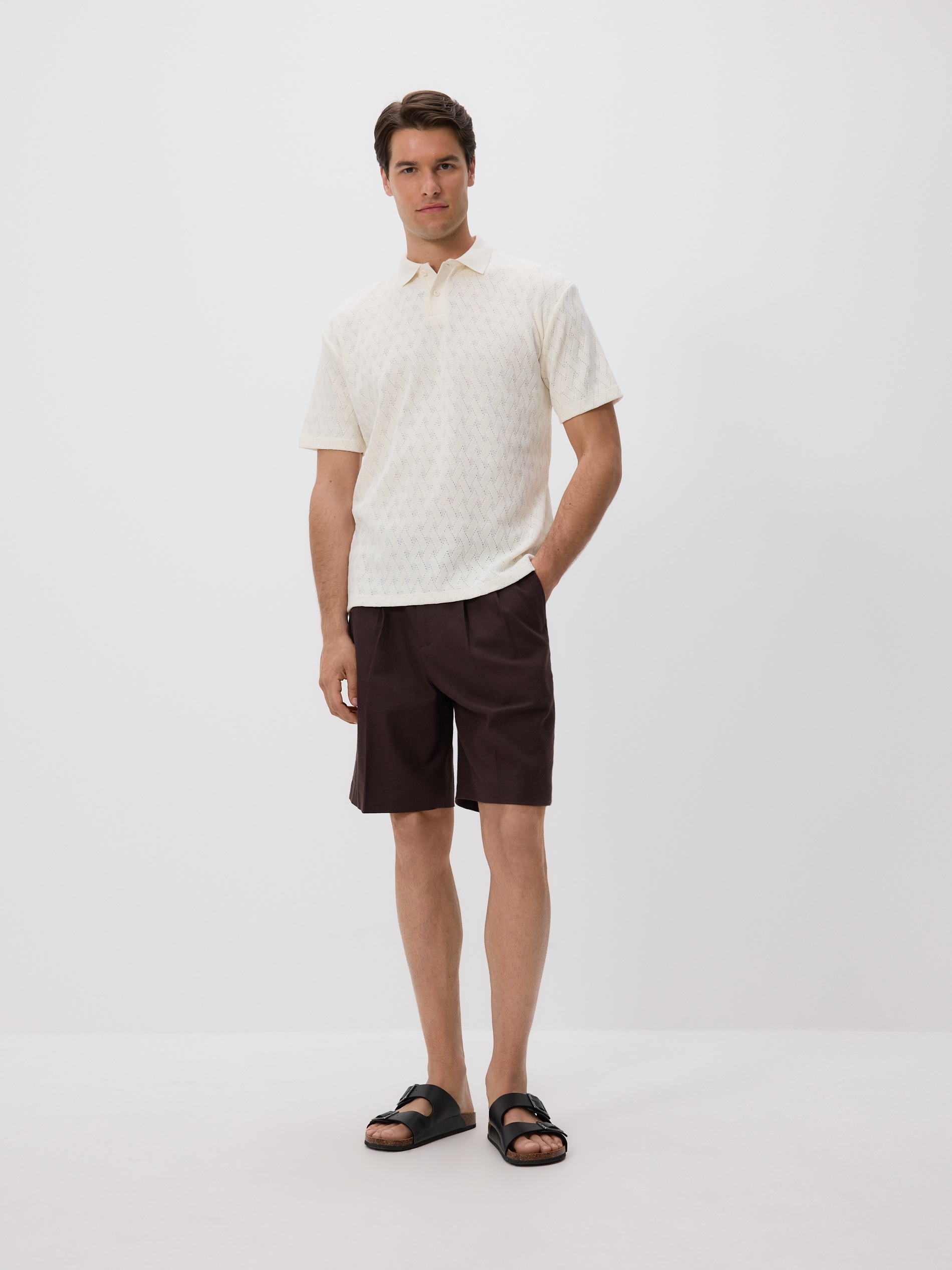 Reserved - Maglietta polo comfort fit - panna