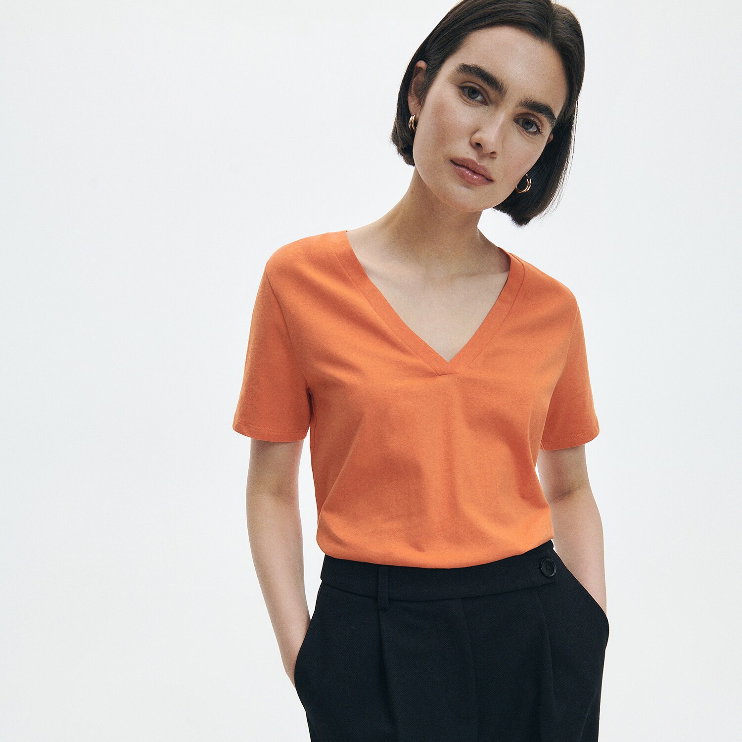 Reserved – Tricou regular – Oranj clothes imagine noua 2022